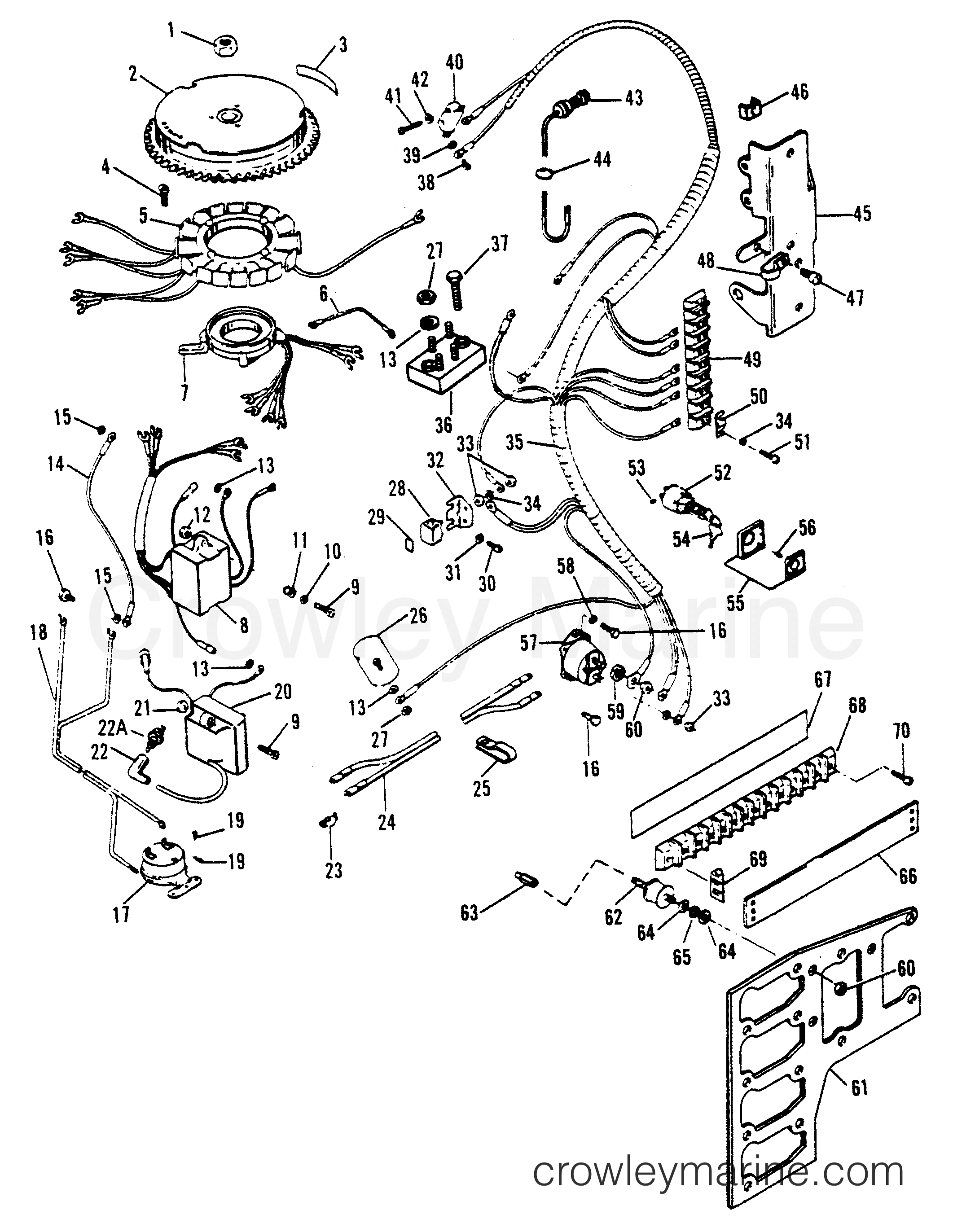 1990 Outboard 120 - H1208X90C [C] - IGNITION COMPONENTS (90A,91C)