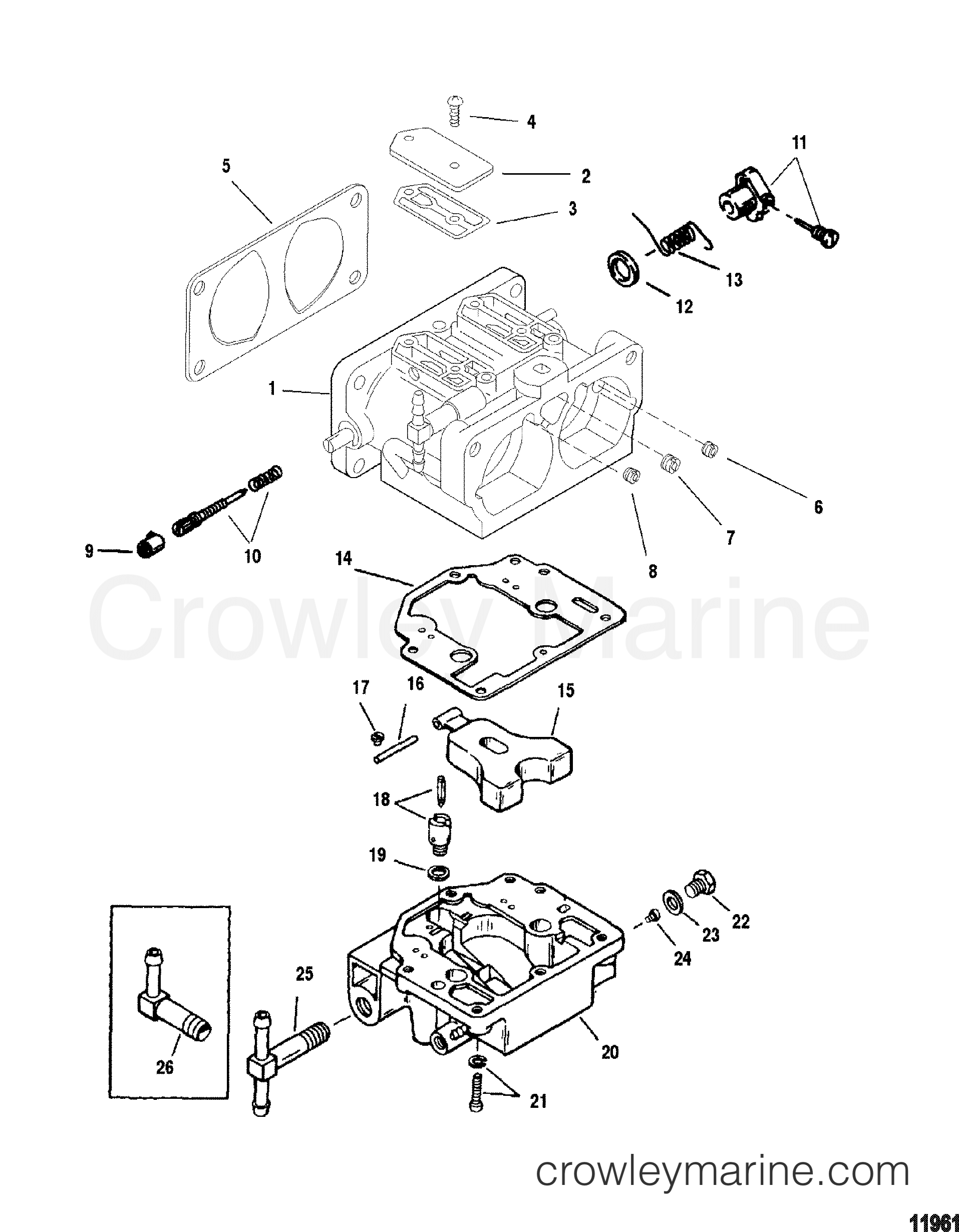 1996 Outboard 200 [XL] - 7200422ED - CARBURETOR