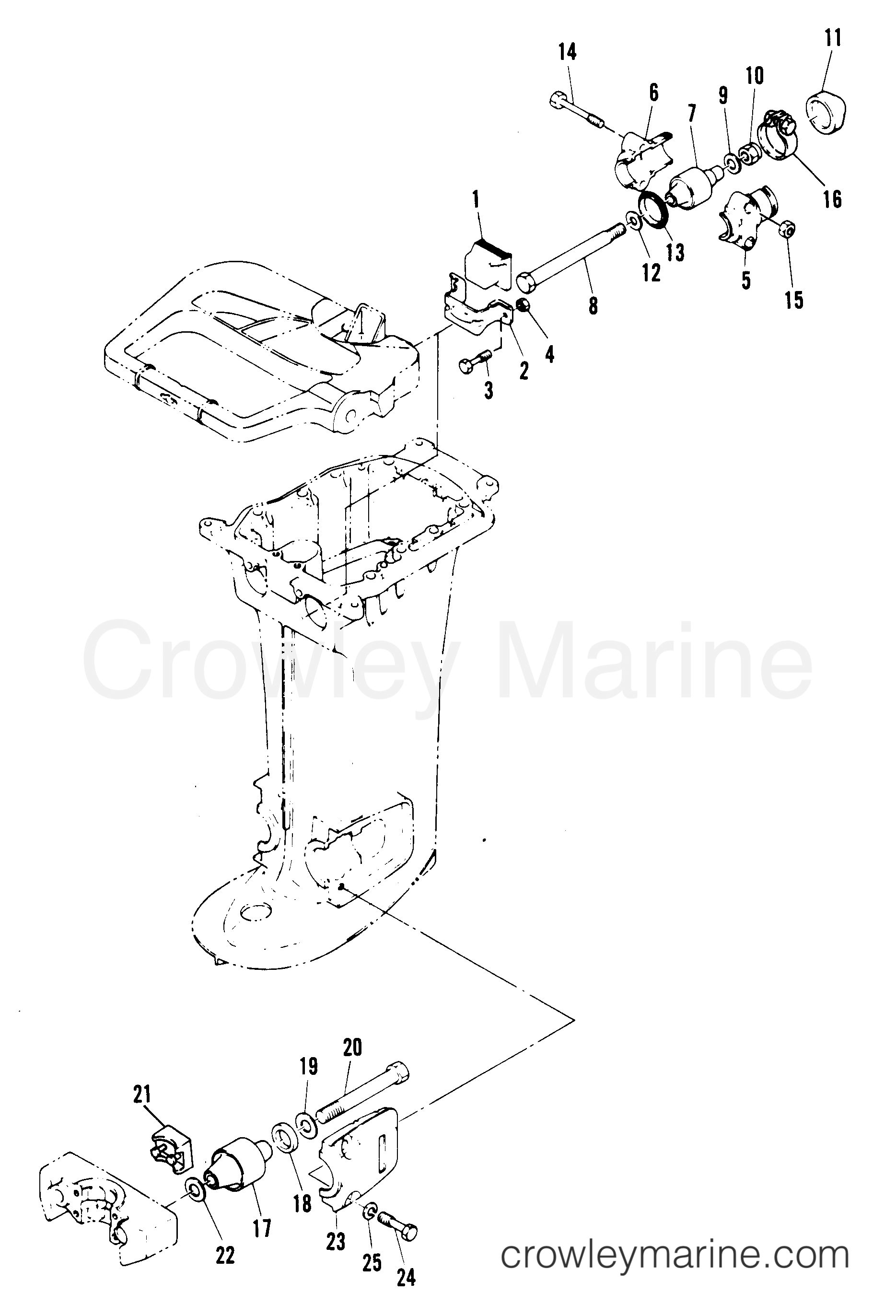 1982 Outboard 40 [M] - 7040202 - MOUNTING SYSTEM