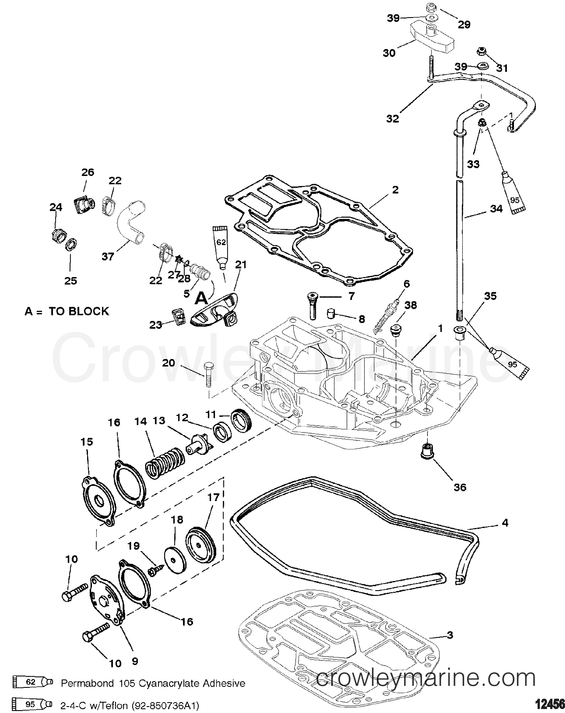 2000 Outboard 200DFI [XXL SW] - 7200493JD - EXHAUST PLATE