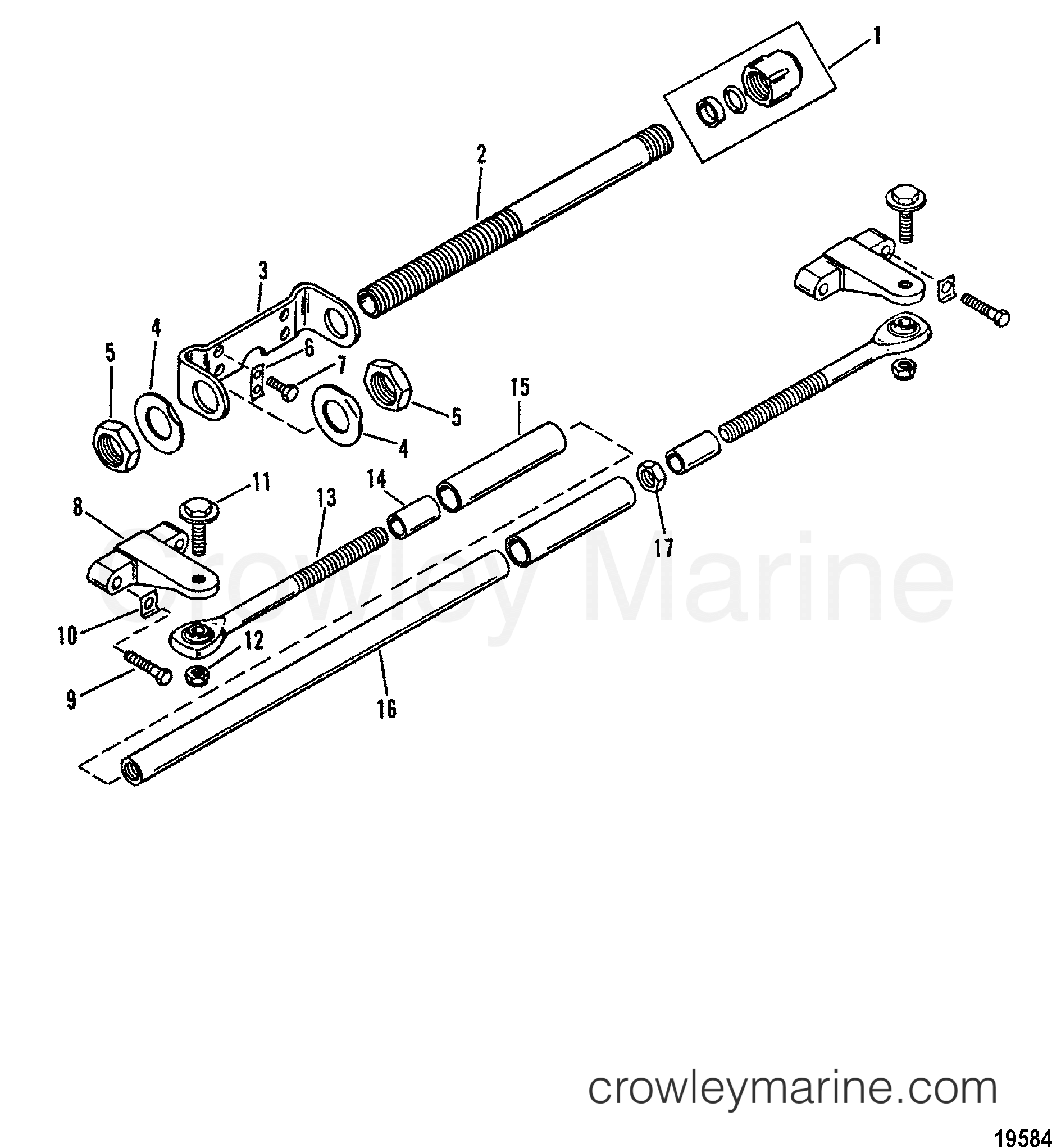 1991 Outboard 200 [CXL] - 7200425YD - DUAL ENGINE EXTENSION KIT