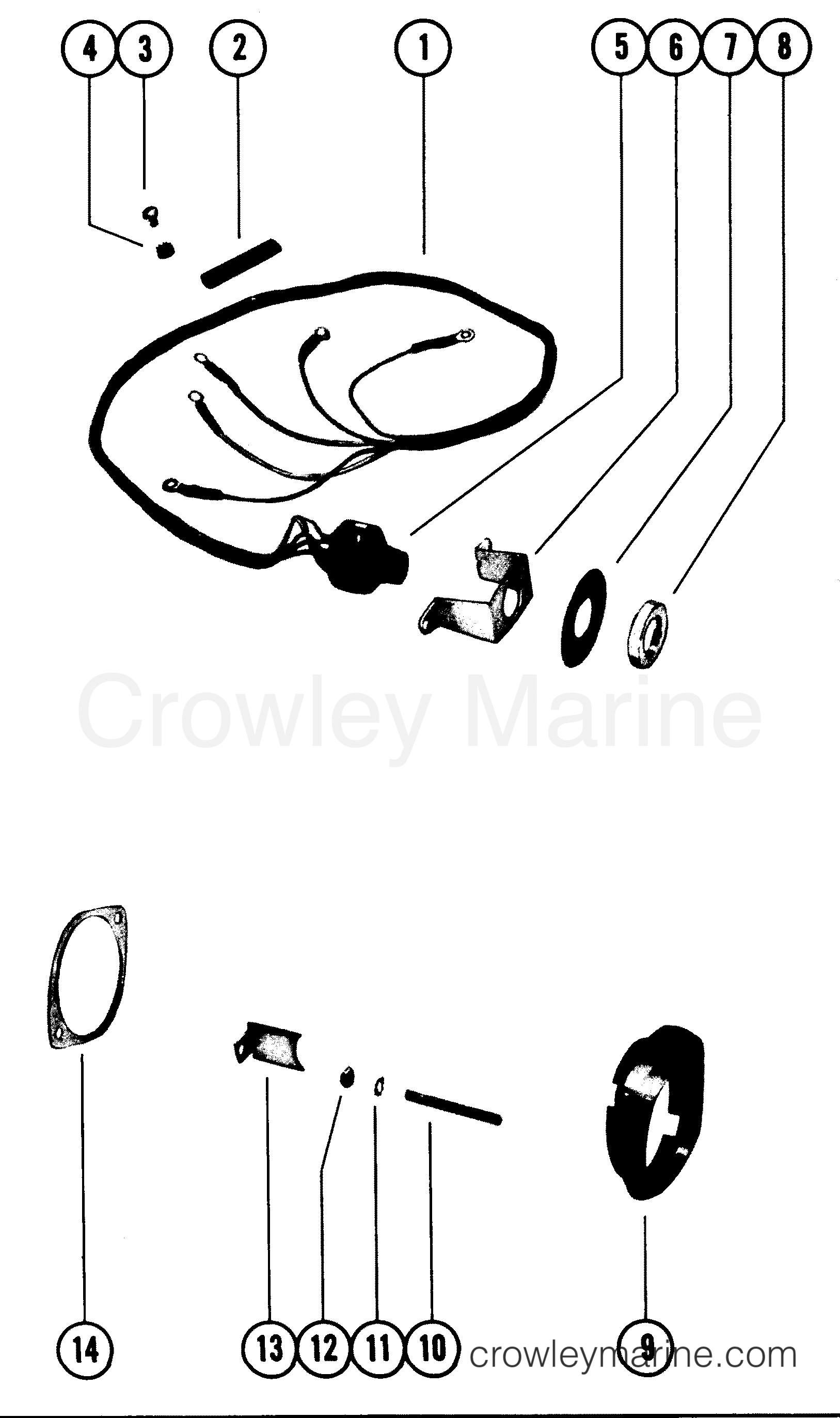 Various Years Rigging Remote Controls and Components - Outboard (1985 and Below) - SWITCH KEY ASSEMBLY