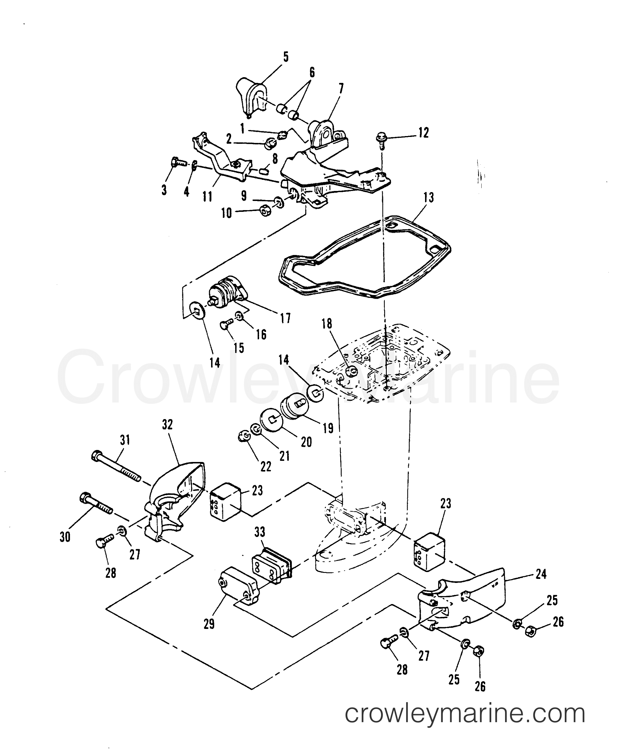 1981 Outboard 20 [M] - 7020201 - MOUNTING SYSTEM
