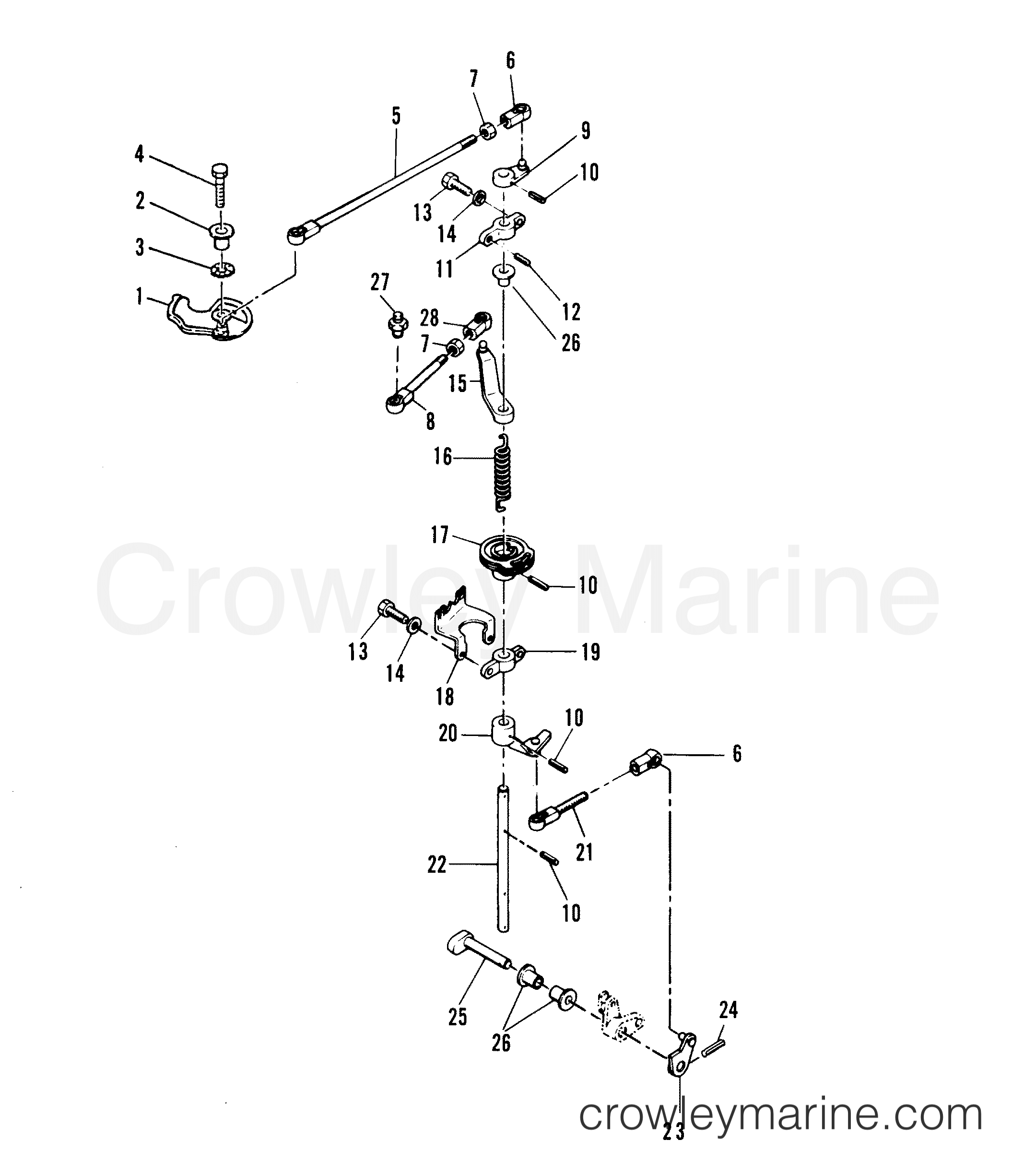 Serial Range Outboard 40B (CDI IGNITION/THRU PROP. EXHAUST) - 676-B102786 AND UP      (E) - THROTTLE CONTROL