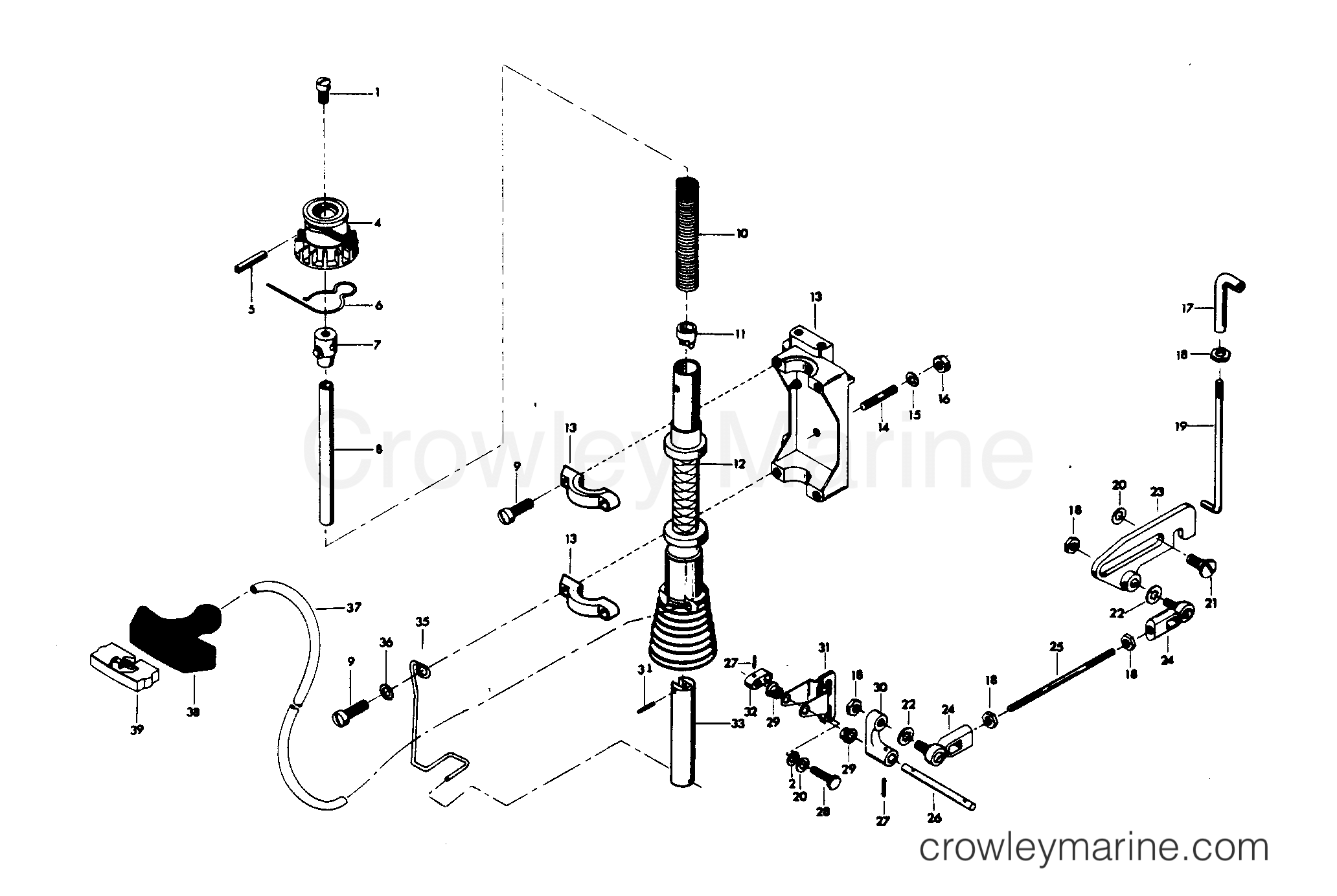 1978 Outboard 45 - H0456B78J - HAND STARTER
