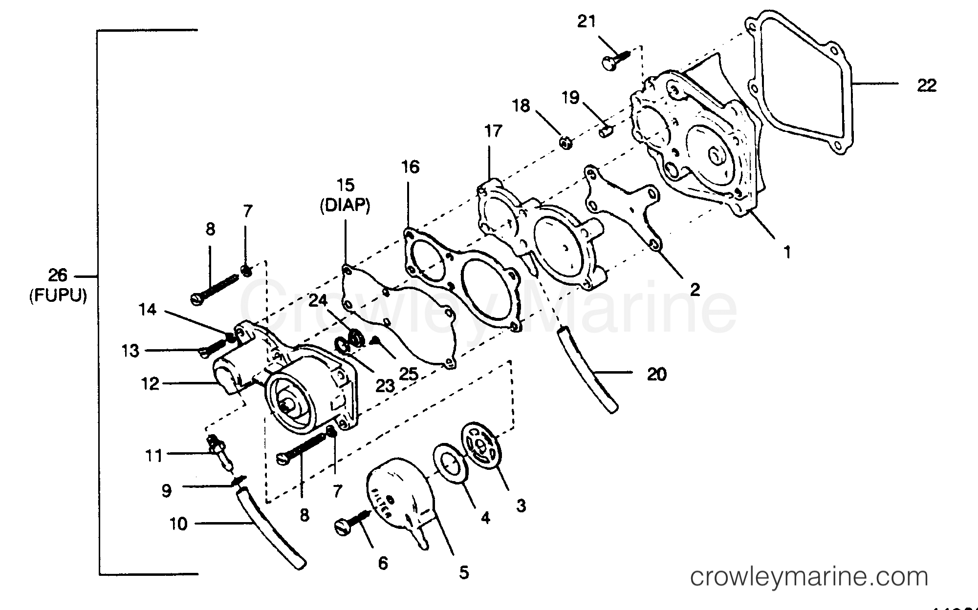 1990 Outboard 50 - 508F90B [Force] - FUEL PUMP