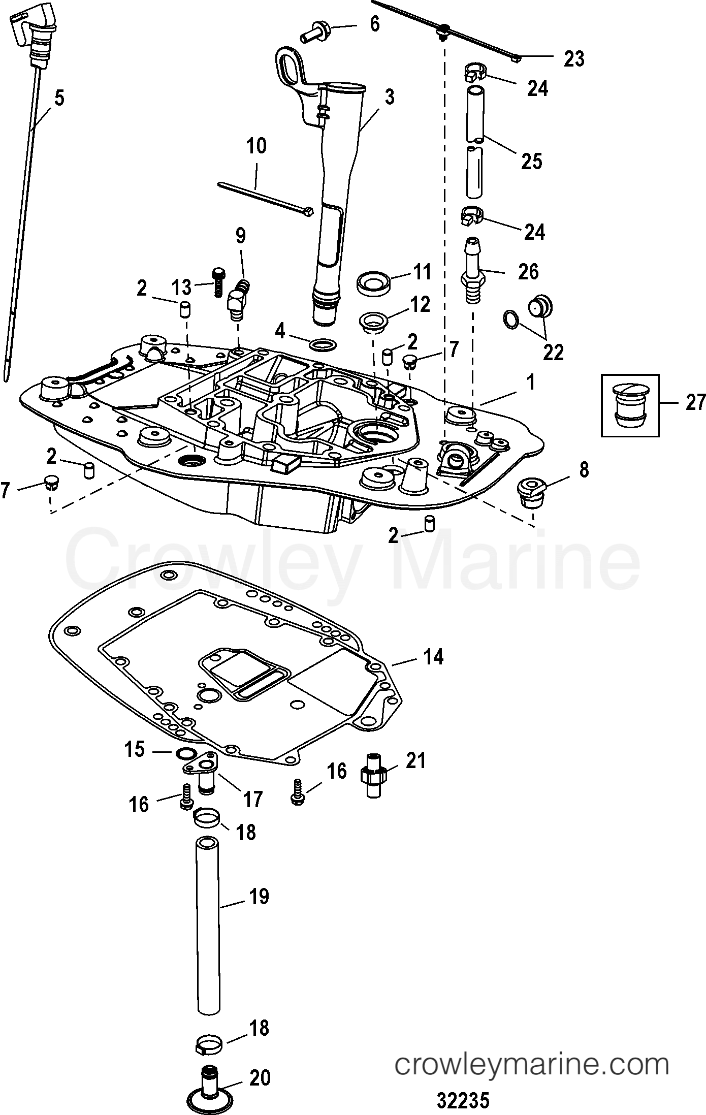 2006 Outboard 50EFI [ELPT 4] - 7E51412ZB - ADAPTOR PLATE