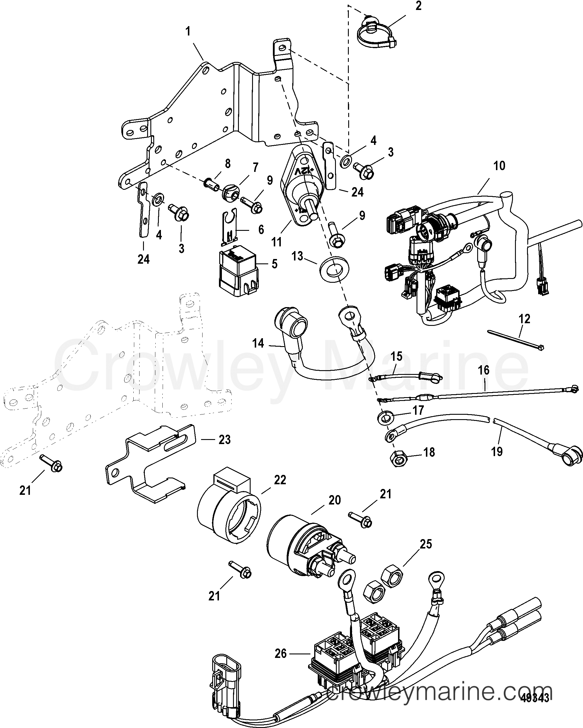 Serial Range Outboard 200 (DFI) 3.0L - 1B912786 & Up - ELECTRICAL PLATE COMPONENTS