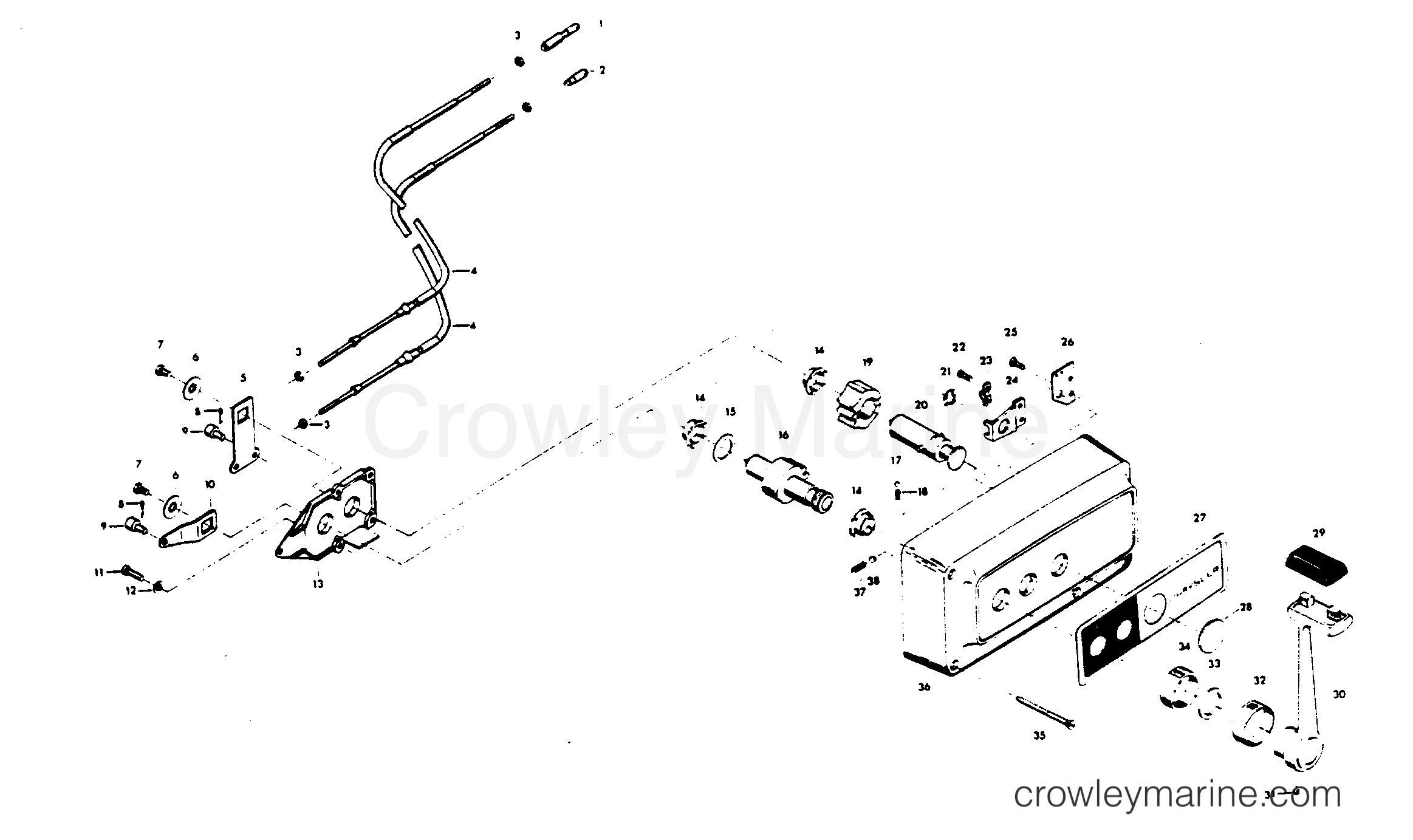 1982 Outboard 50 - H0507H82B - REMOTE CONTROL