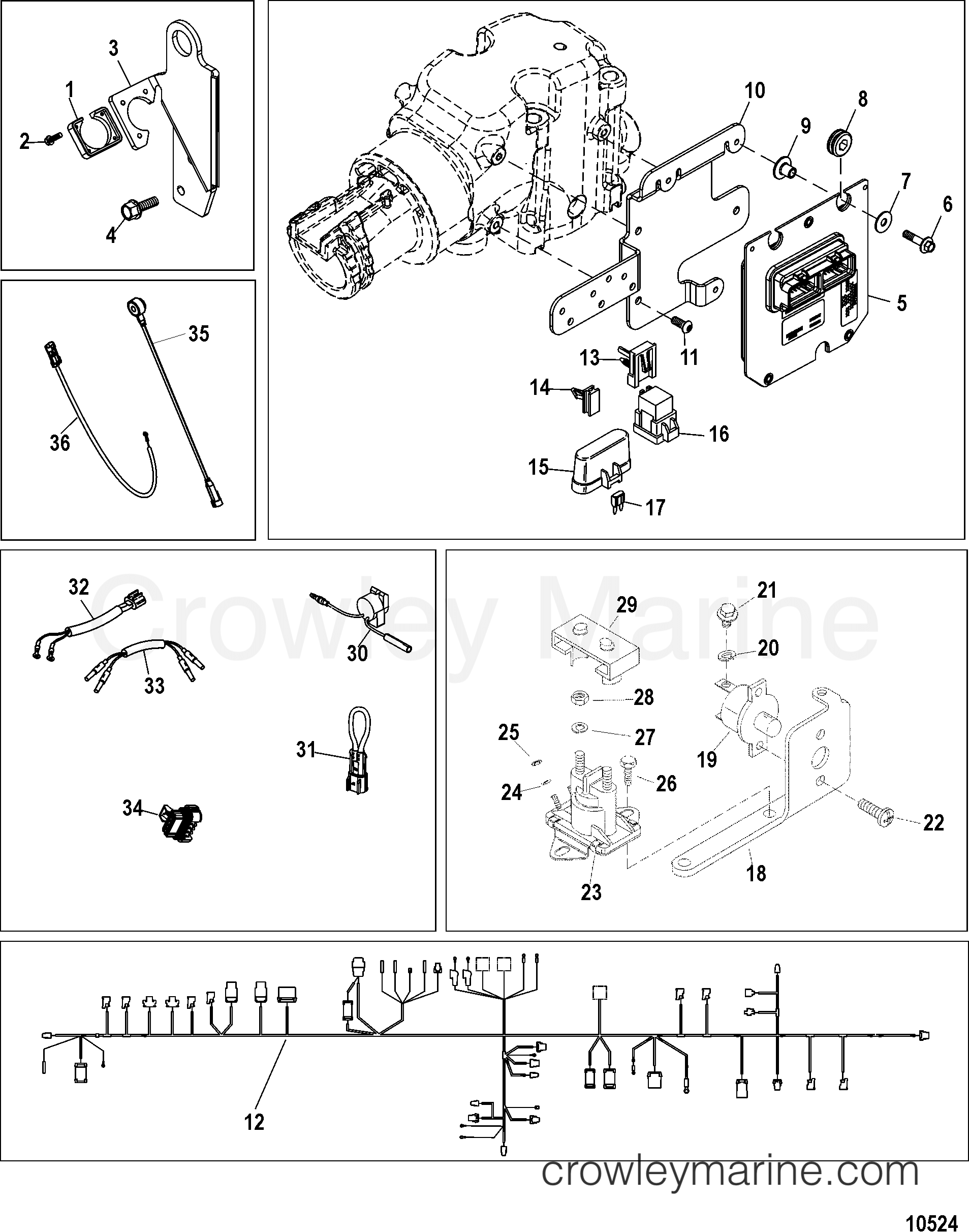 1998 Inboard Engine 6.2L [MPI HORIZ] - 30620220S - ELECTRICAL COMPONENTS