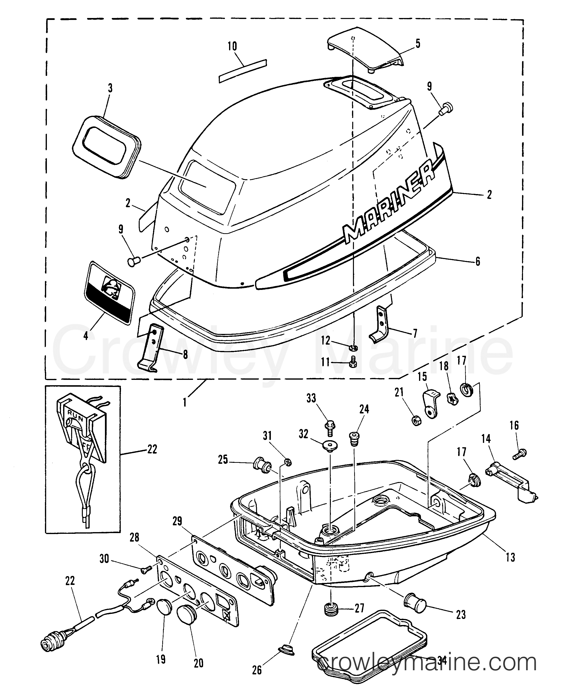 1984 Outboard 8 [ML] - 7008224 - COWLING
