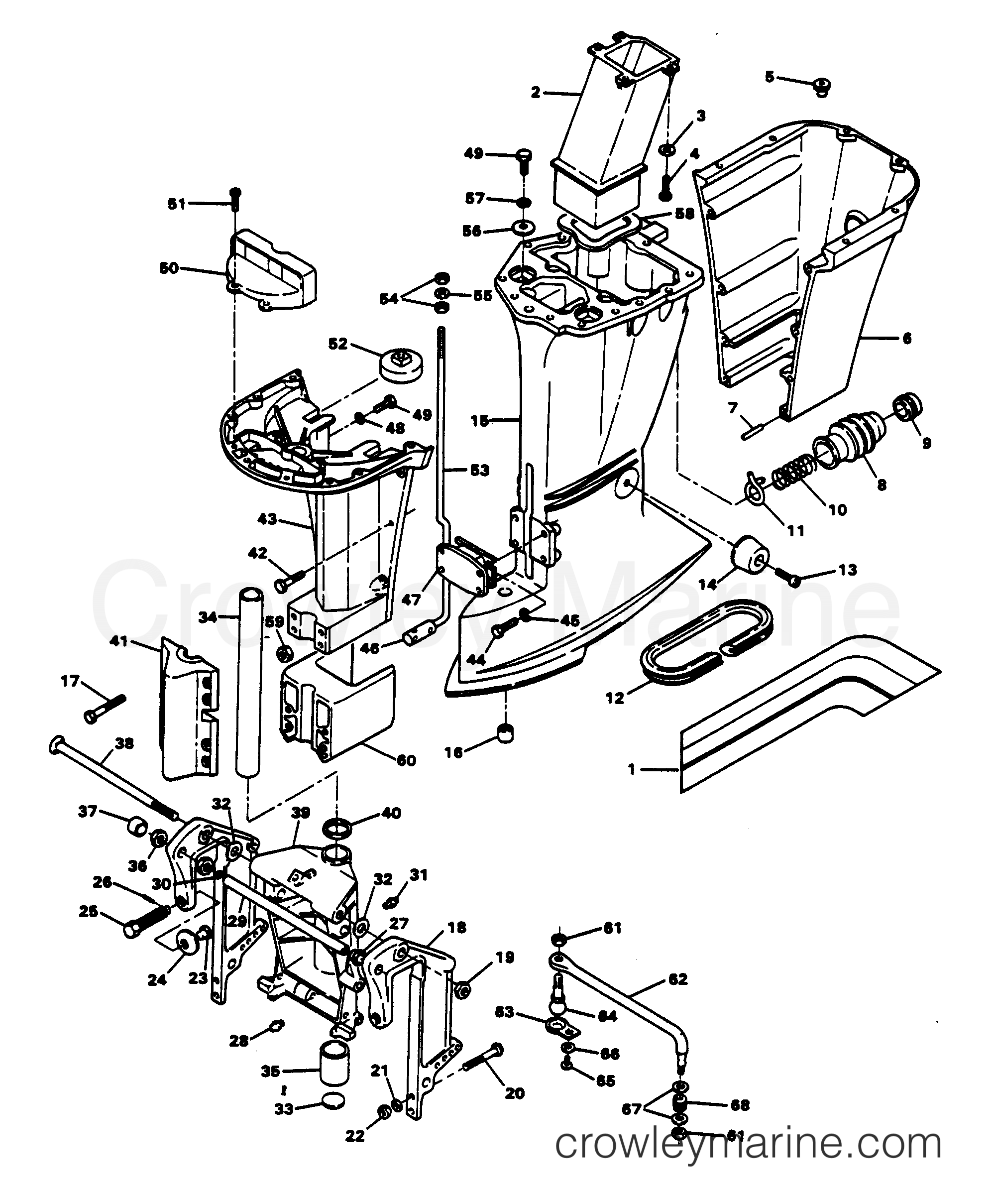 MOTOR LEG 1979 Outboard 140 H1401H79A Crowley Marine