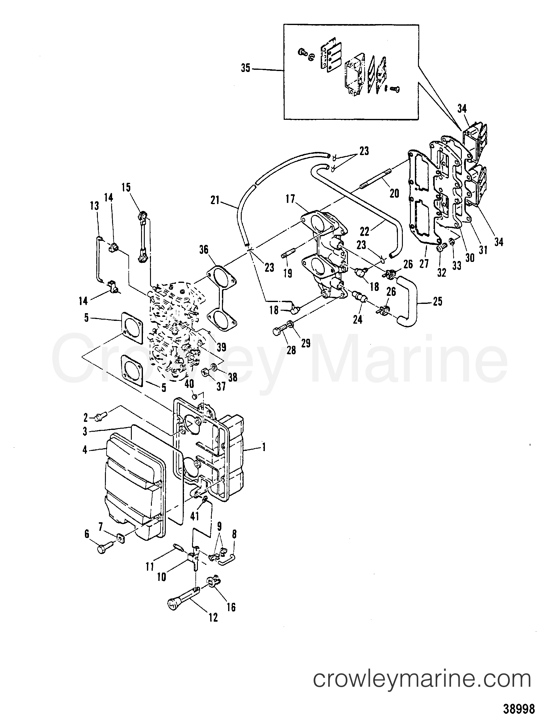 1986 Outboard 40 [M] - 7040206 - INTAKE MANIFOLD
