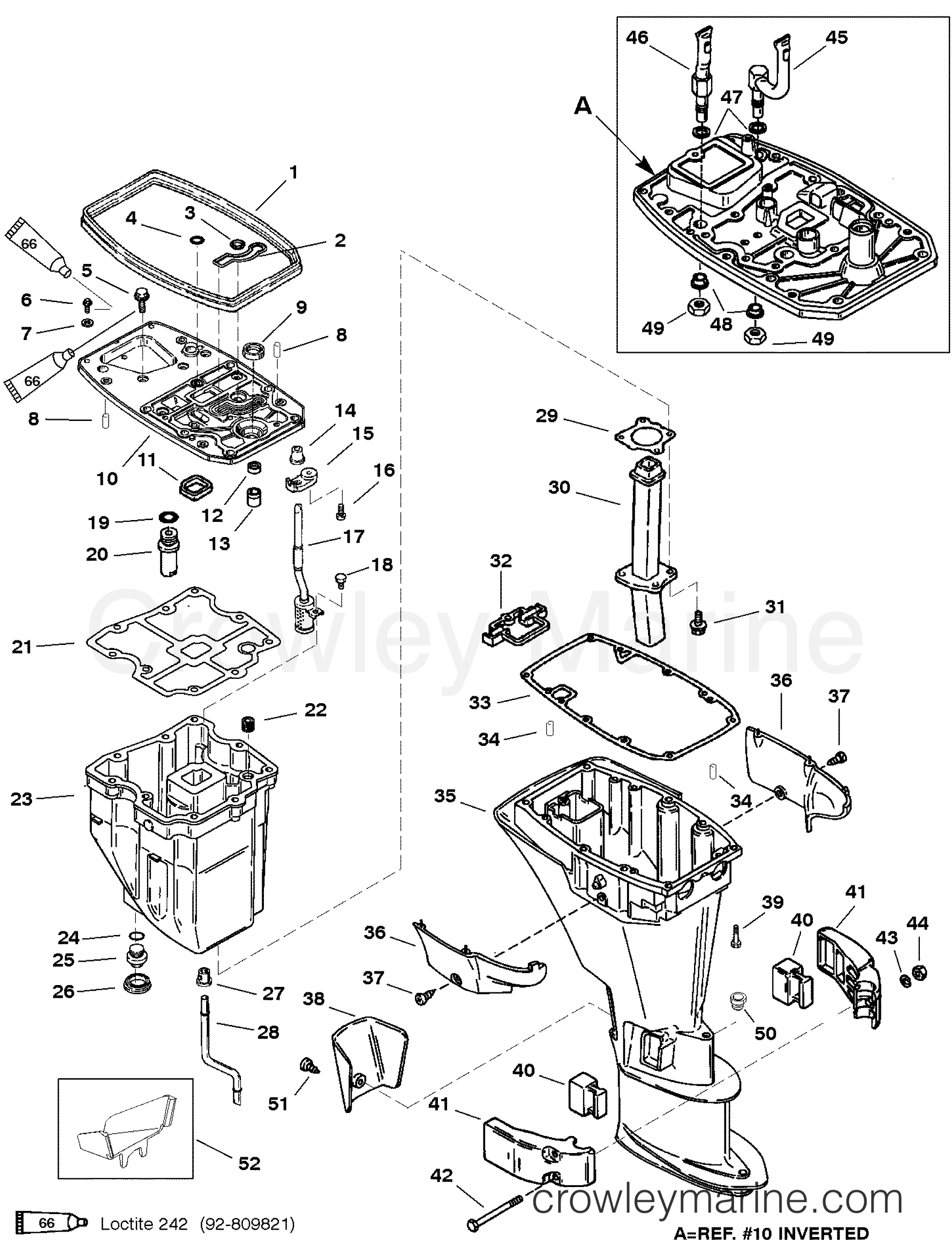 1996 Outboard 8 [MH 4] - 7F08203EF - DRIVESHAFT HOUSING