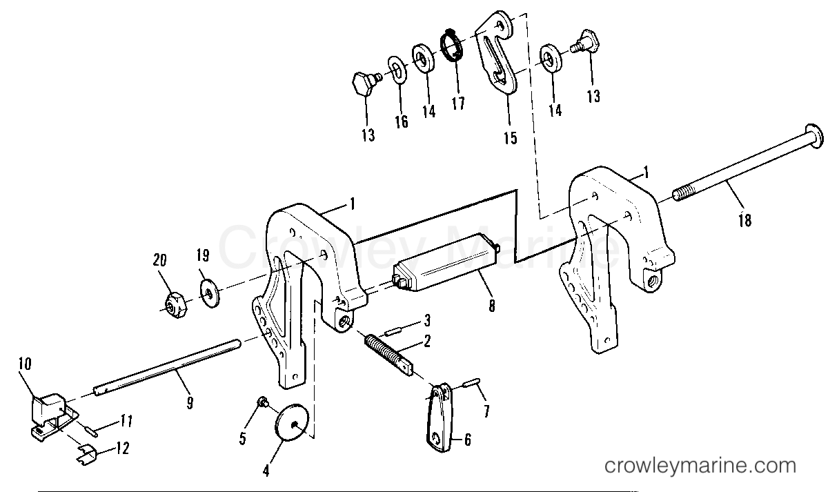 1993.5 Sears Outboard 9.9 - 225.581996 - CLAMP BRACKETS