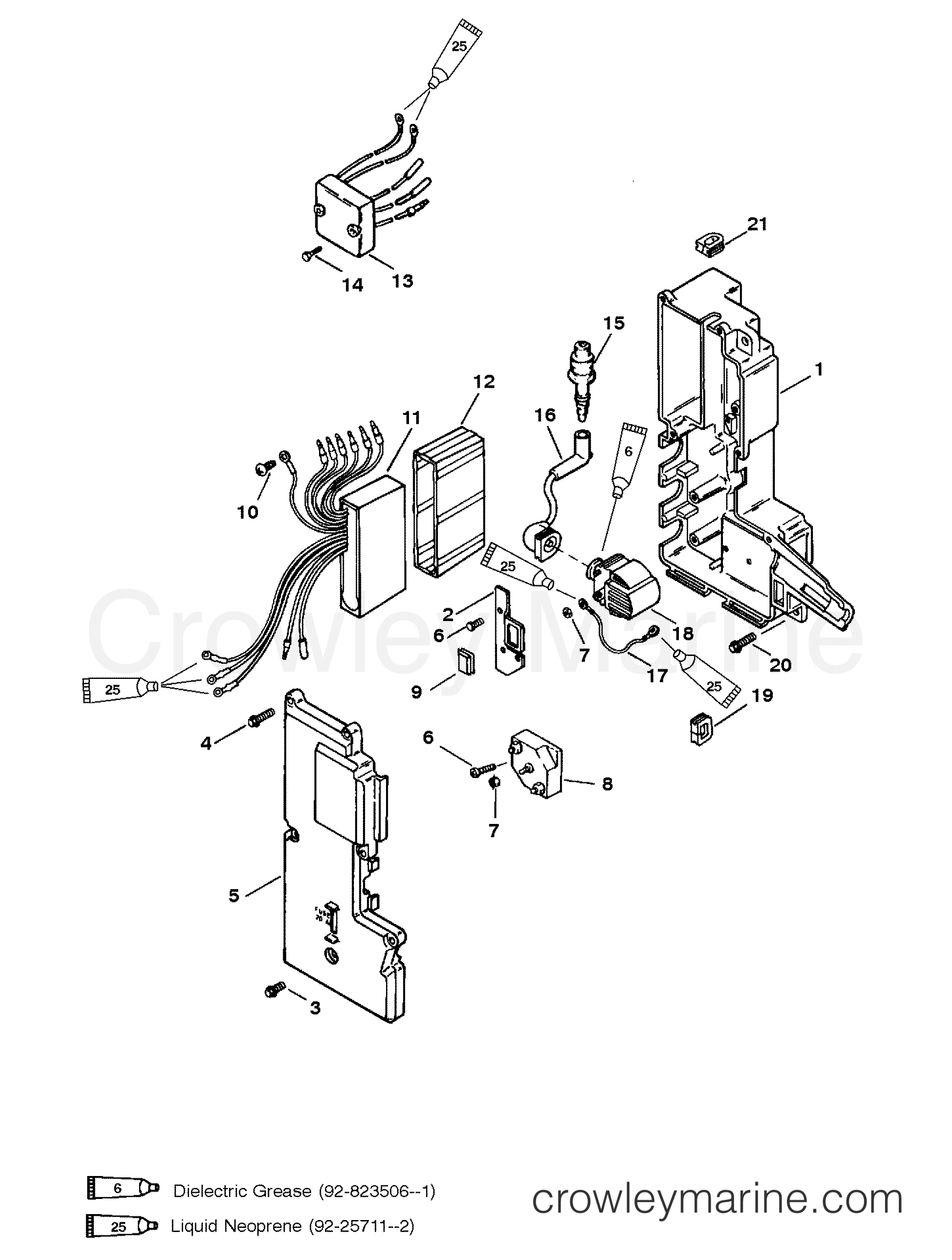 1997 Outboard 50 [EO] - 7050302FD - ELECTRICAL COMPONENTS (55)
