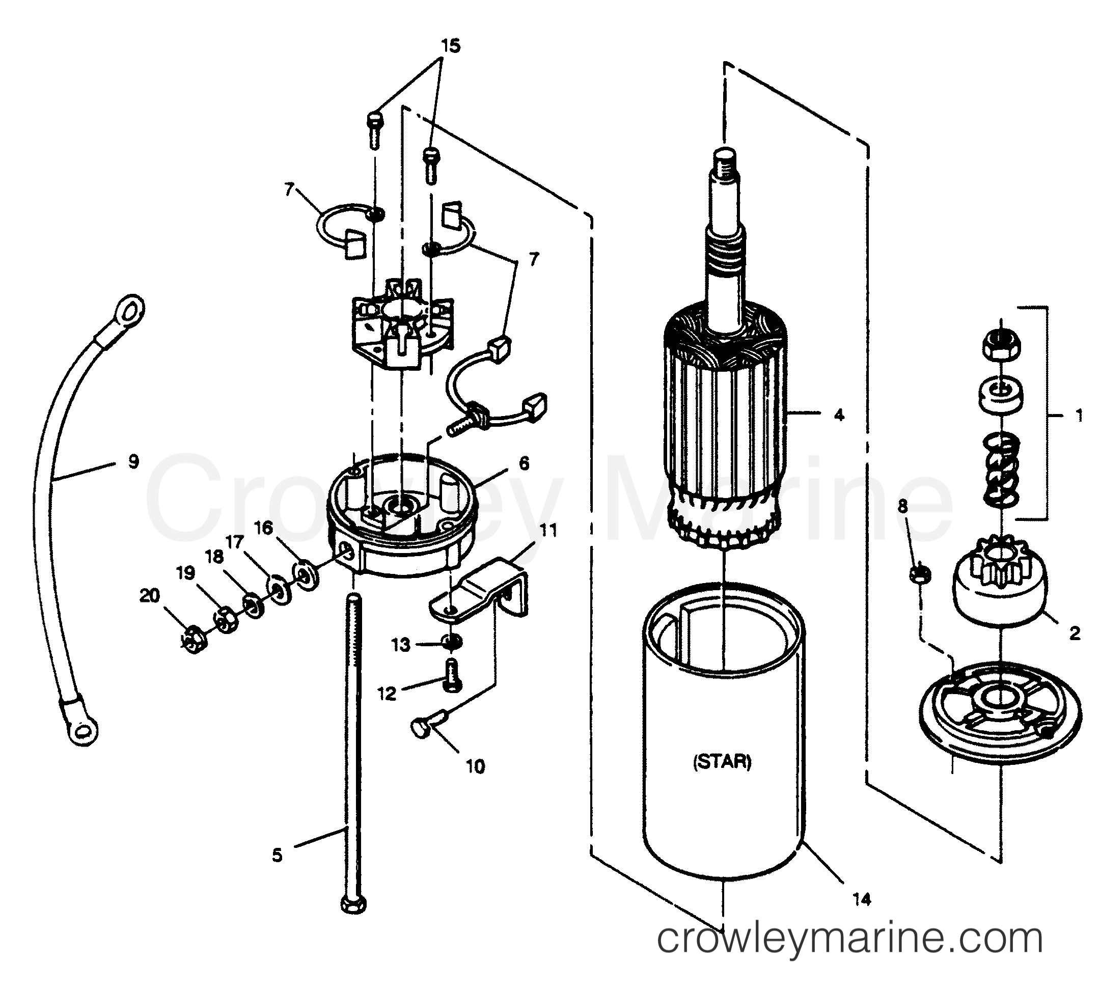 1989 Outboard 125 - 1258D9D [Force] - STARTER