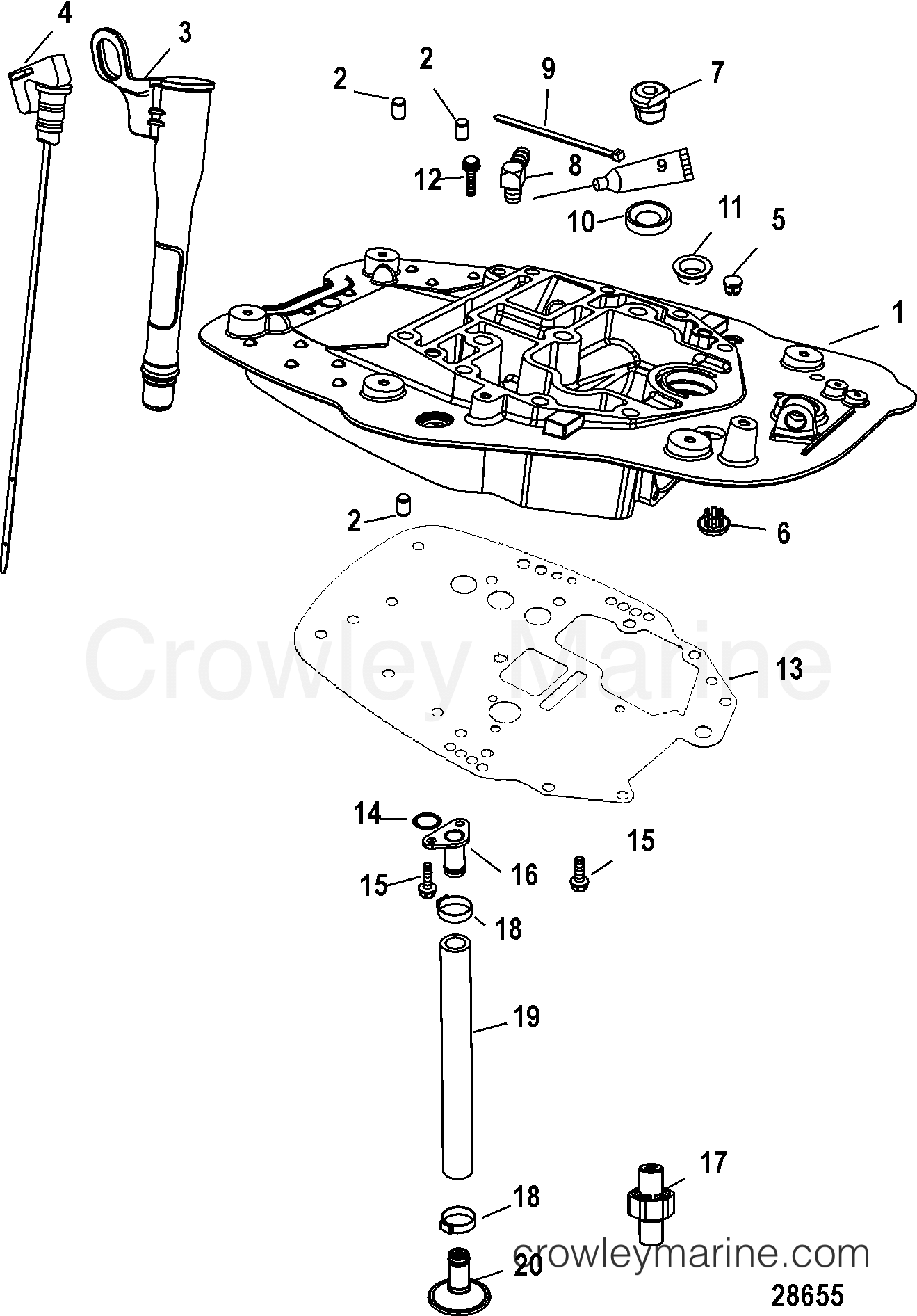 Serial Range Outboard 40 CARB (3 CYL.)(4-STROKE) - 1C018826 & Up - ADAPTOR PLATE