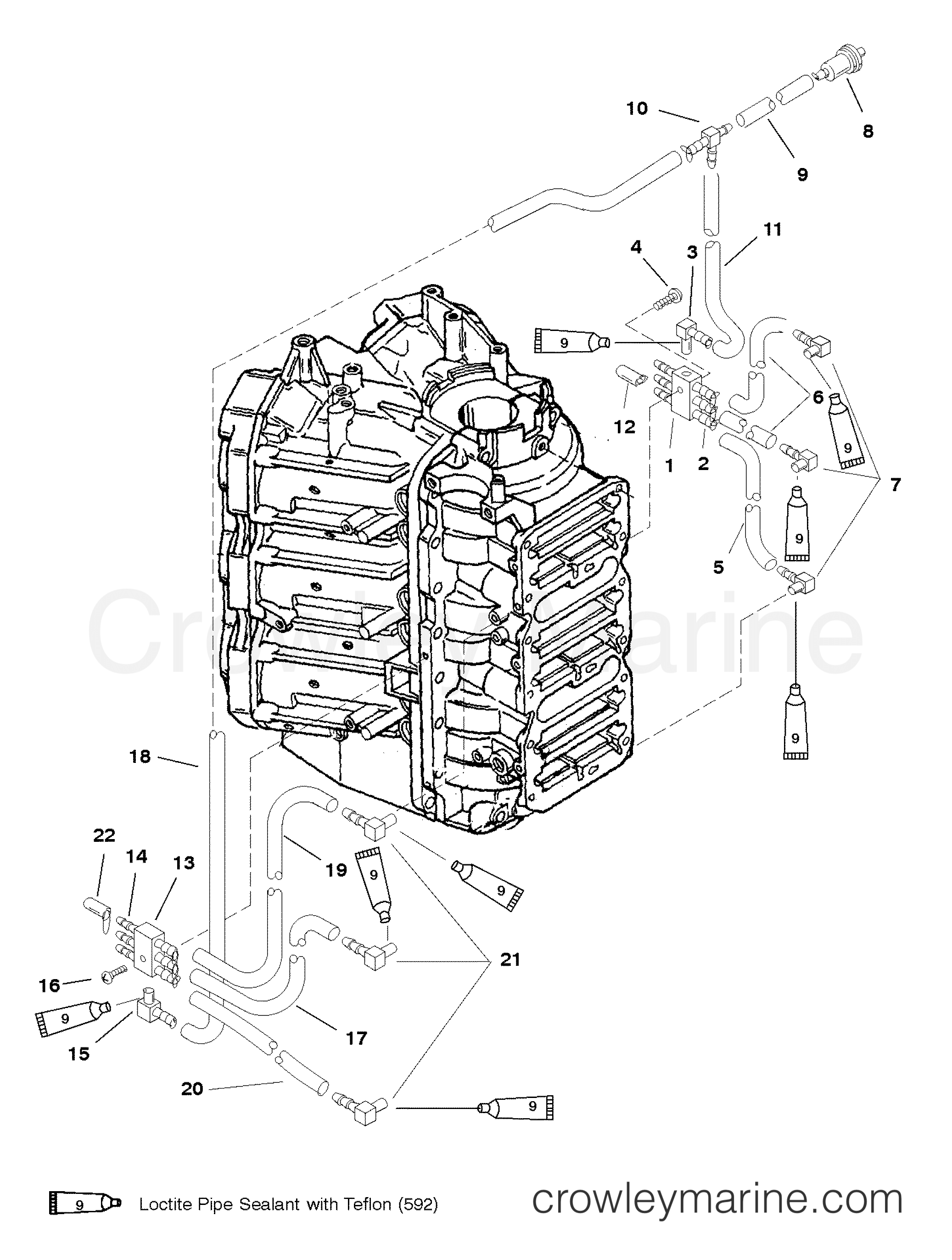 1997 Outboard 200DFI [CXL] - 7200484FD - BLEED SYSTEM