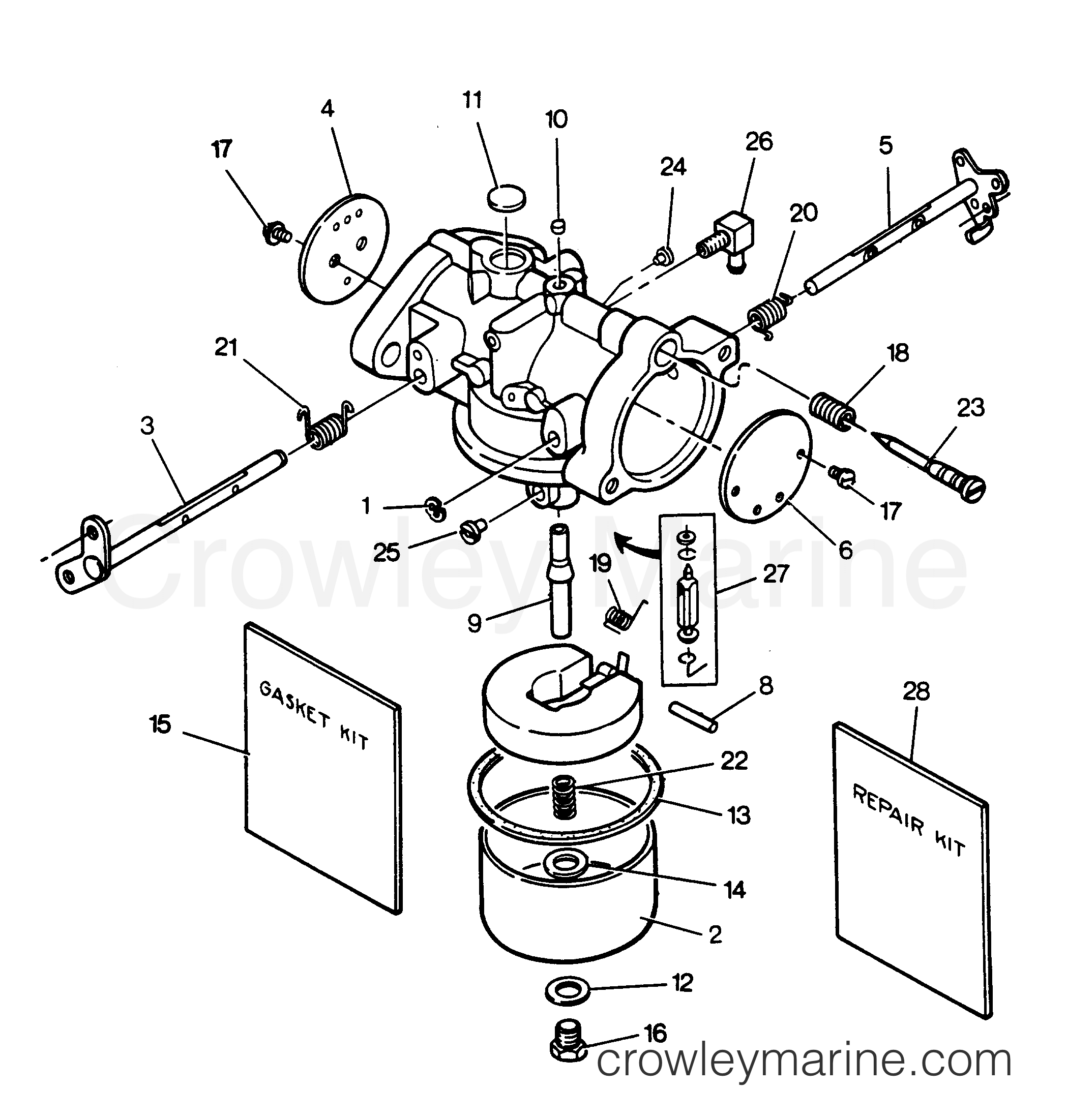 1987 Outboard 85 - 858V7A [Force] - CARBURETOR
