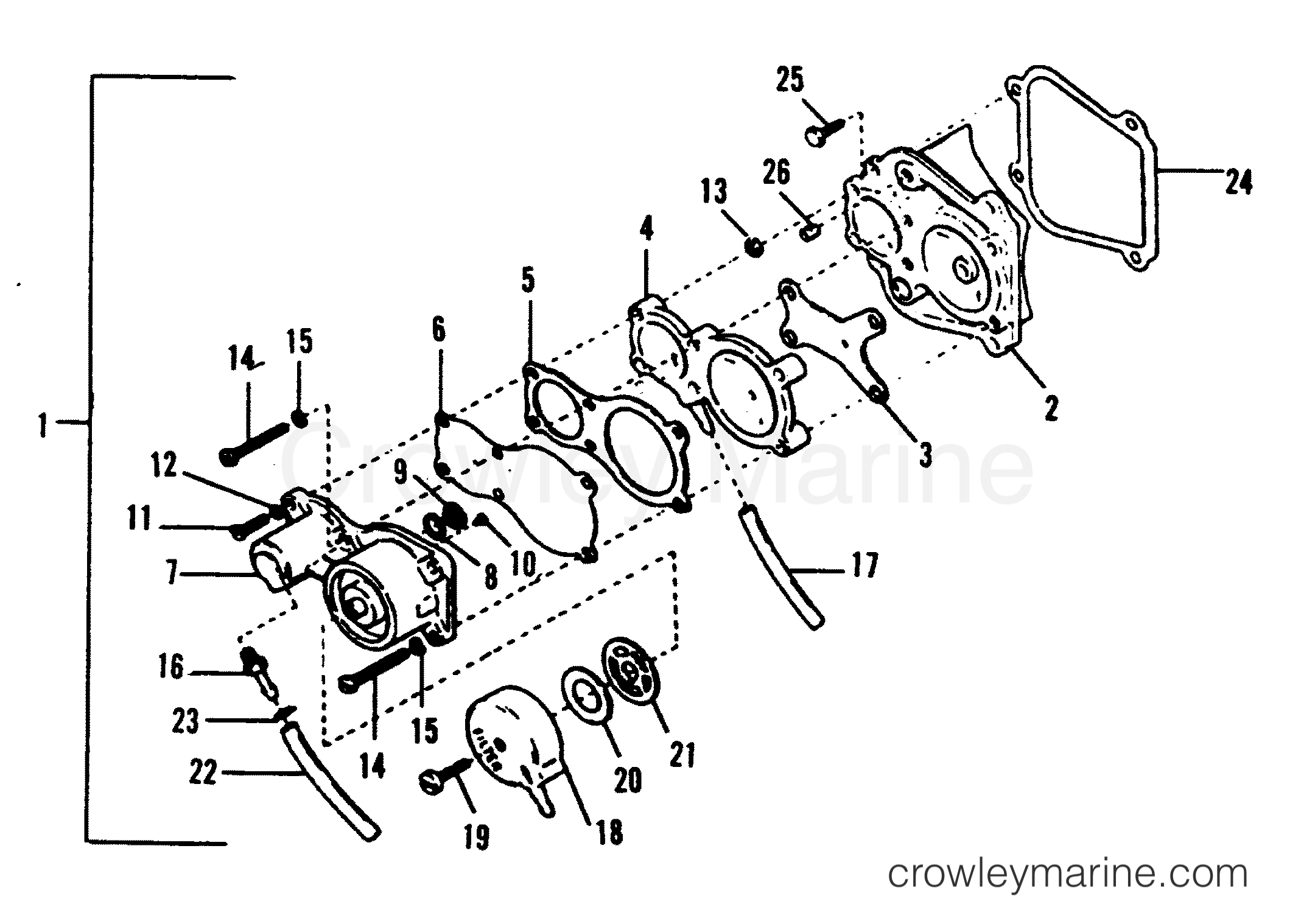 Serial Range Outboard 40 [1992-1994] - 1992-C [Force] - FUEL PUMP ASSEMBLY (92C) E000001, E065371