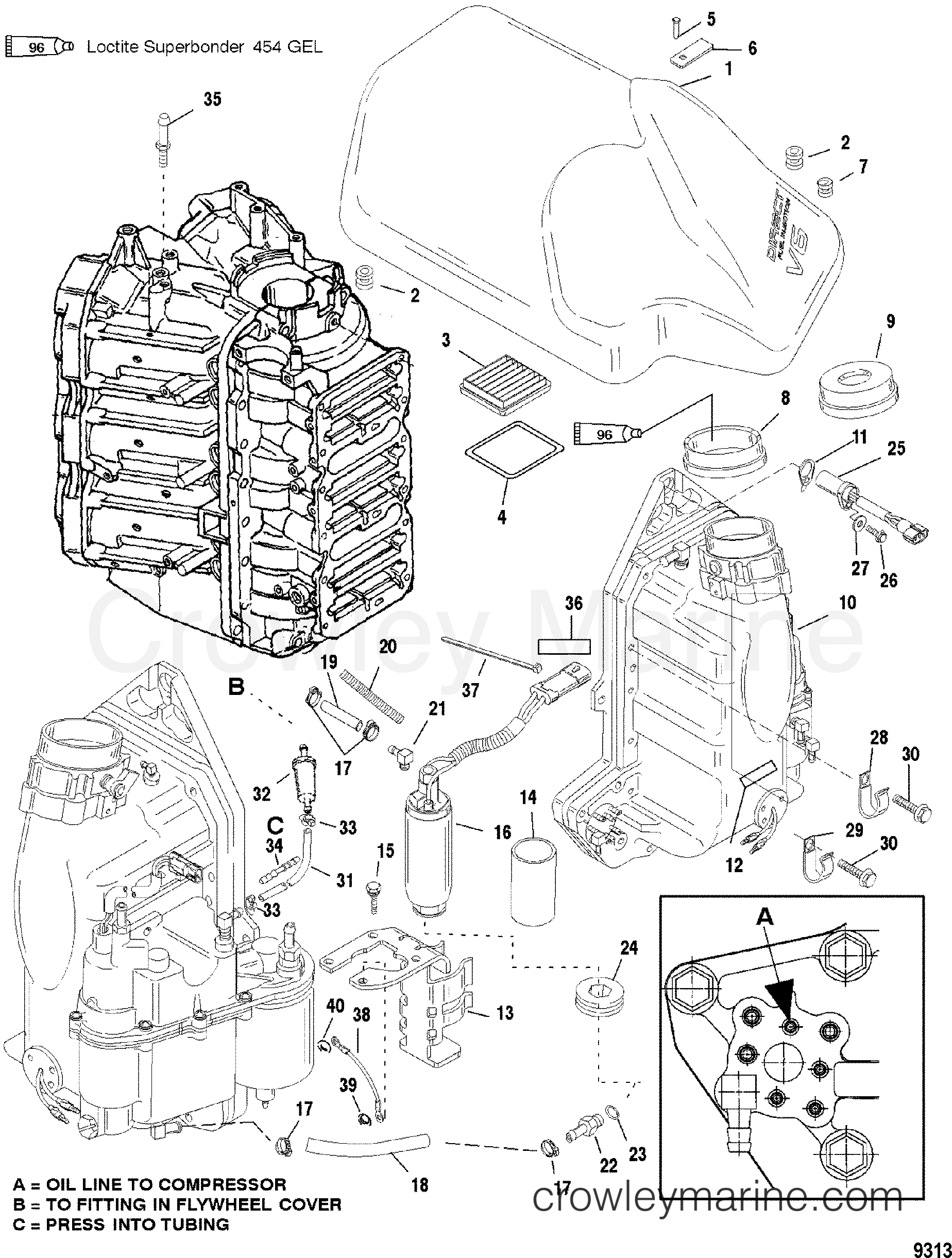 1999 Outboard 135DFI [L] - 7135473HD - AIR HANDLER