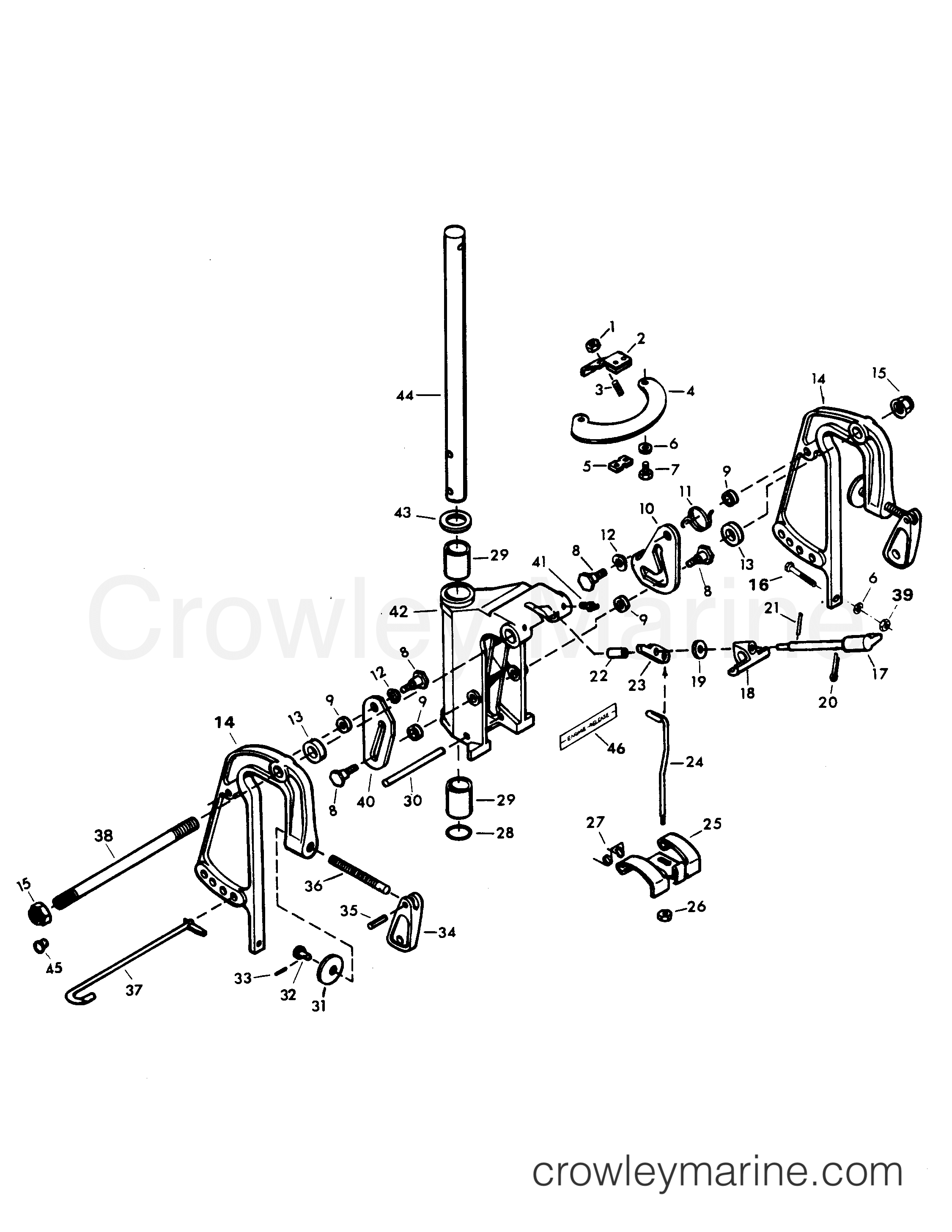 1982 Outboard 20 - 202B2N - SWIVEL BRACKET GROUP