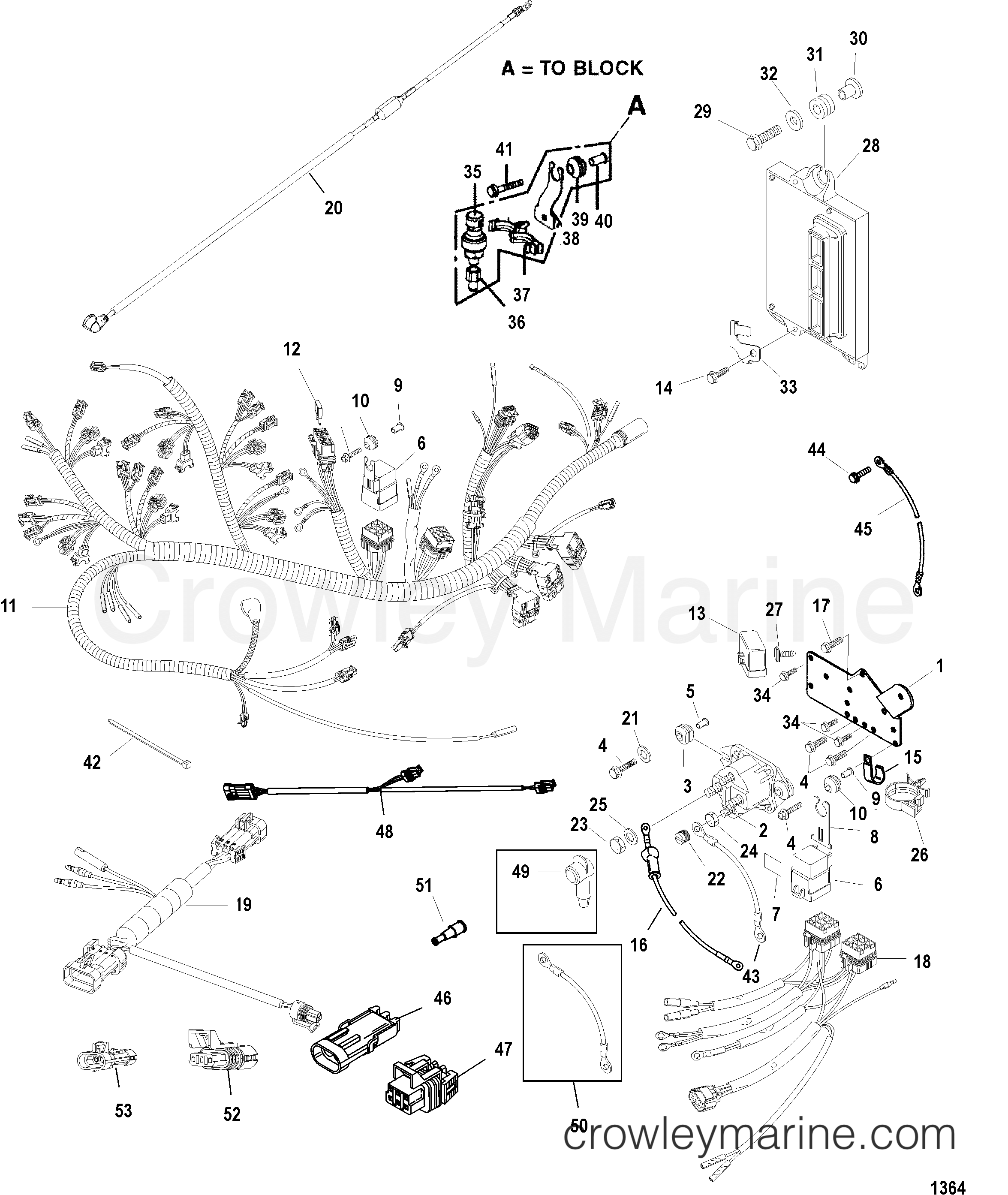 2002 Outboard 225 [XL EFI SW] - 7225423LY - SOLENOID PLATE
