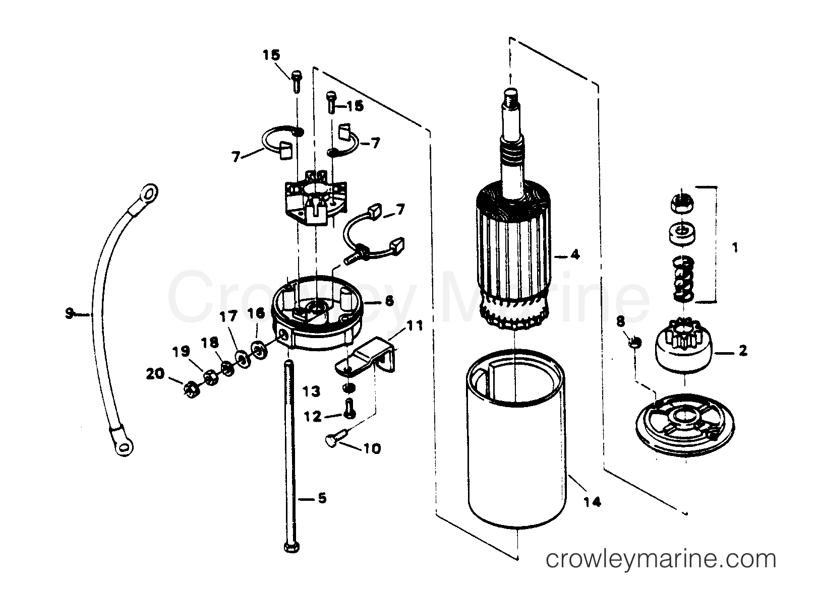 1984 Outboard 125 - 1258F4A [Force] - STARTER (BOSCH)