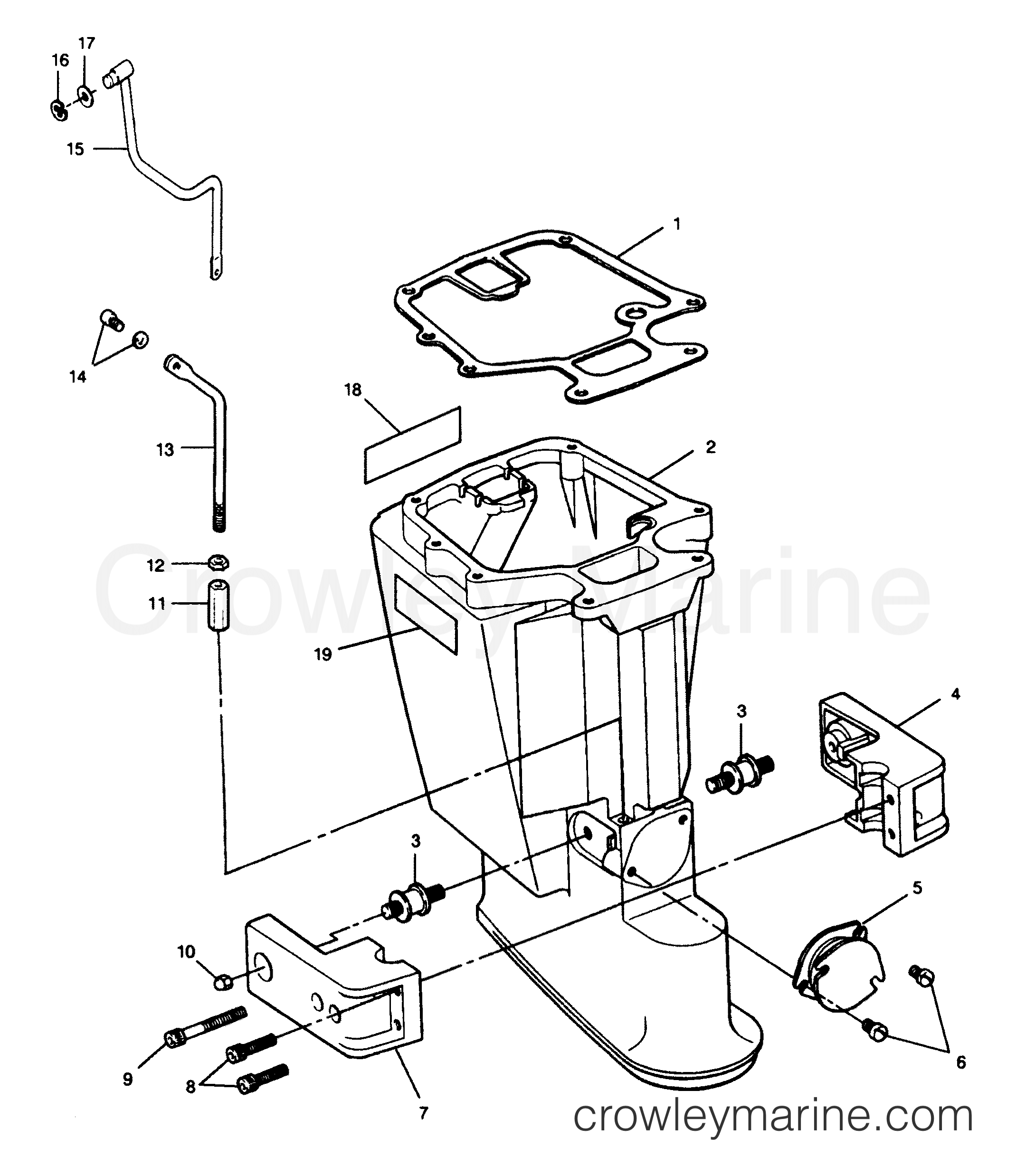 1992 Outboard 50 - 507A92A [Force] - MOTOR LEG