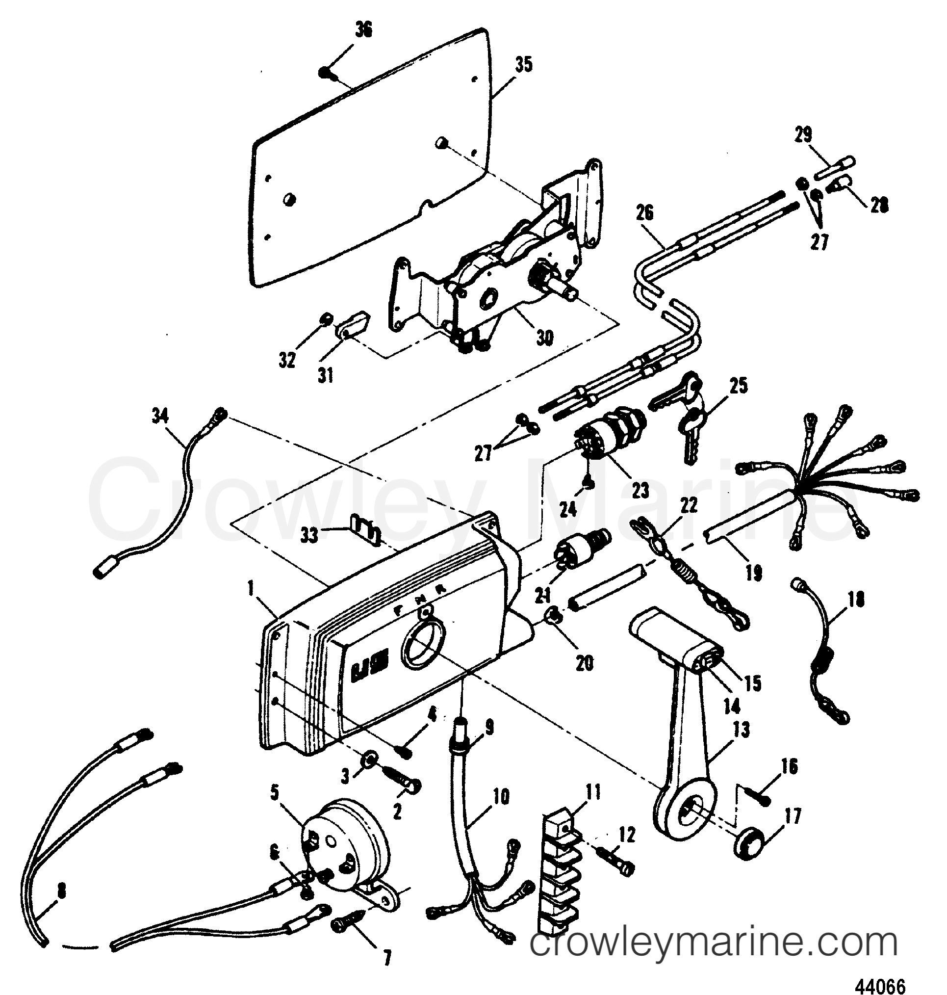 1992 Outboard 90 - H0908E92C [C] - REMOTE CONTROL