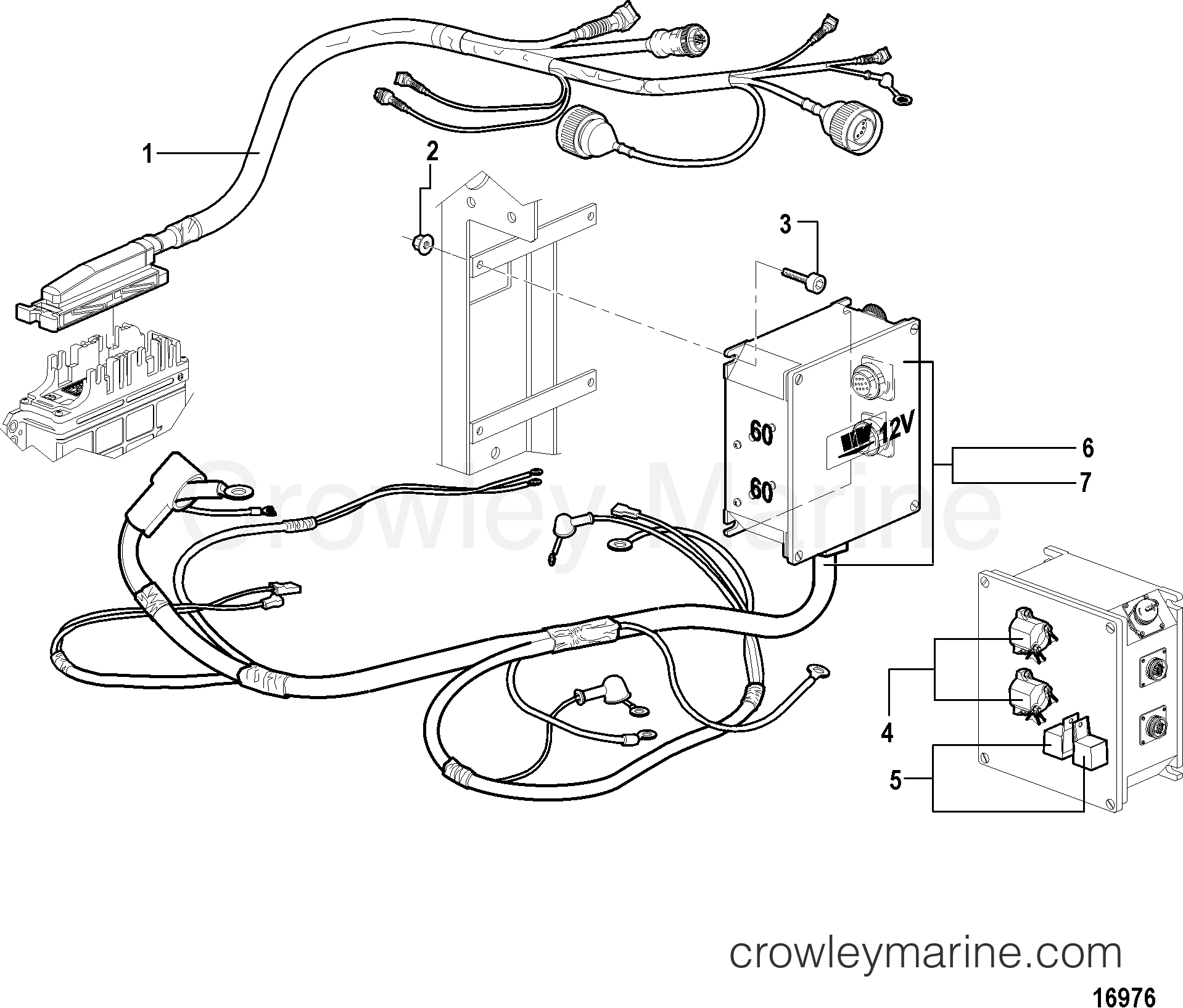 1998 Inboard Engine 4.2L [EI 300] - 30420036D - ELECTRICAL BOX AND COMPONENTS