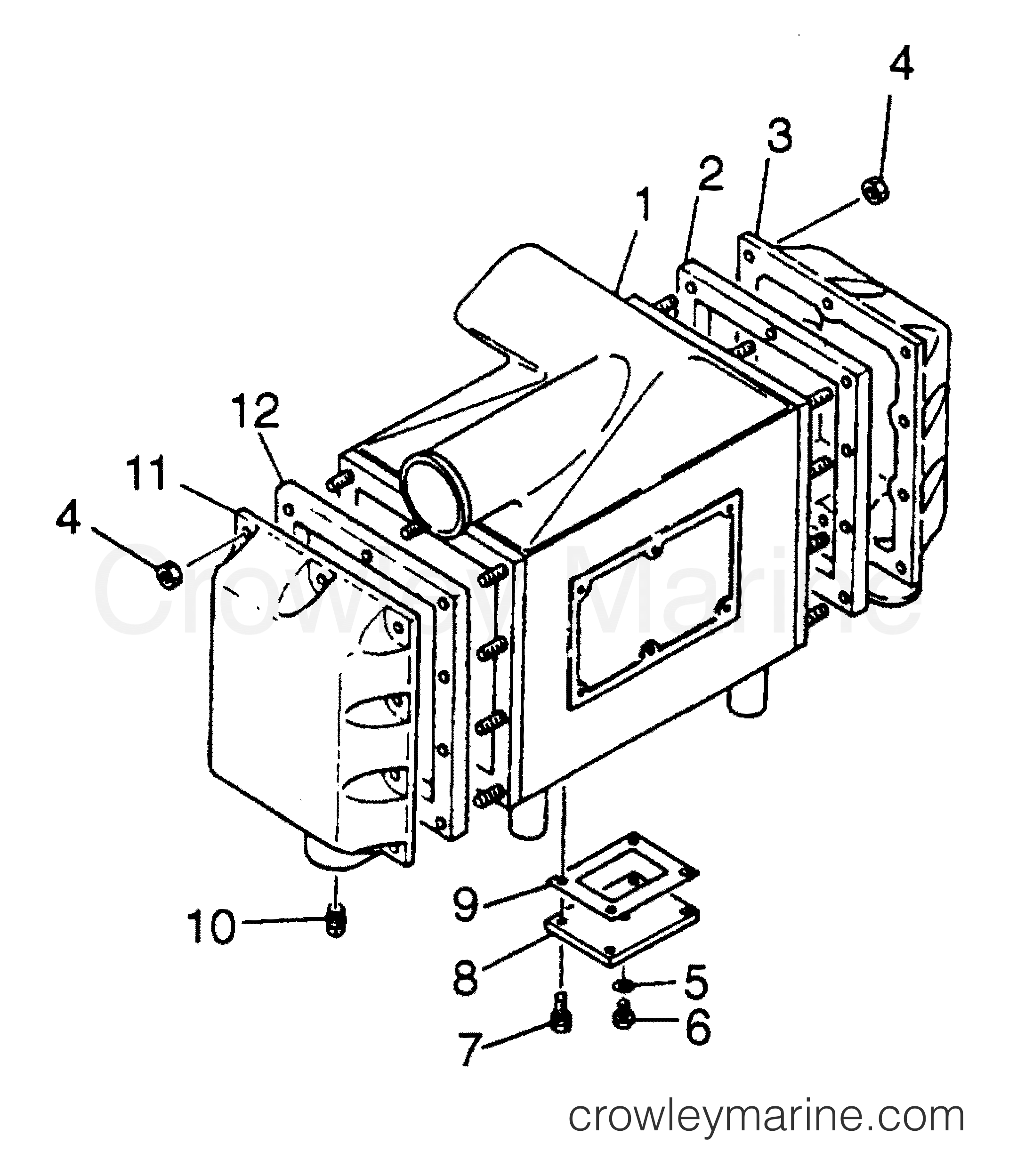 INTERCOOLER ASSEMBLY 1993 Inboard Engine 5.9LD [PORT] 35922G9FS