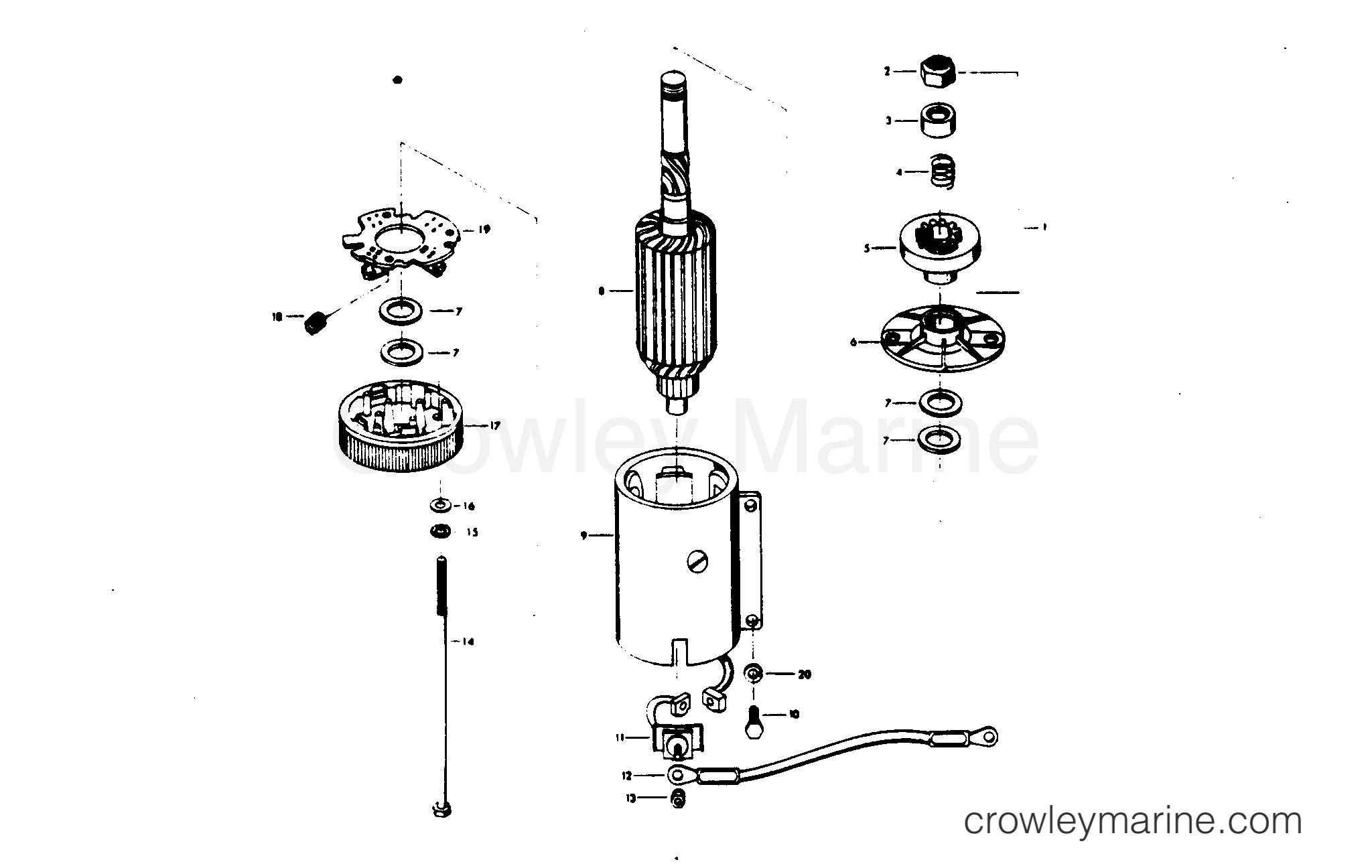 1977 Outboard 55 - 558BJ - STARTER