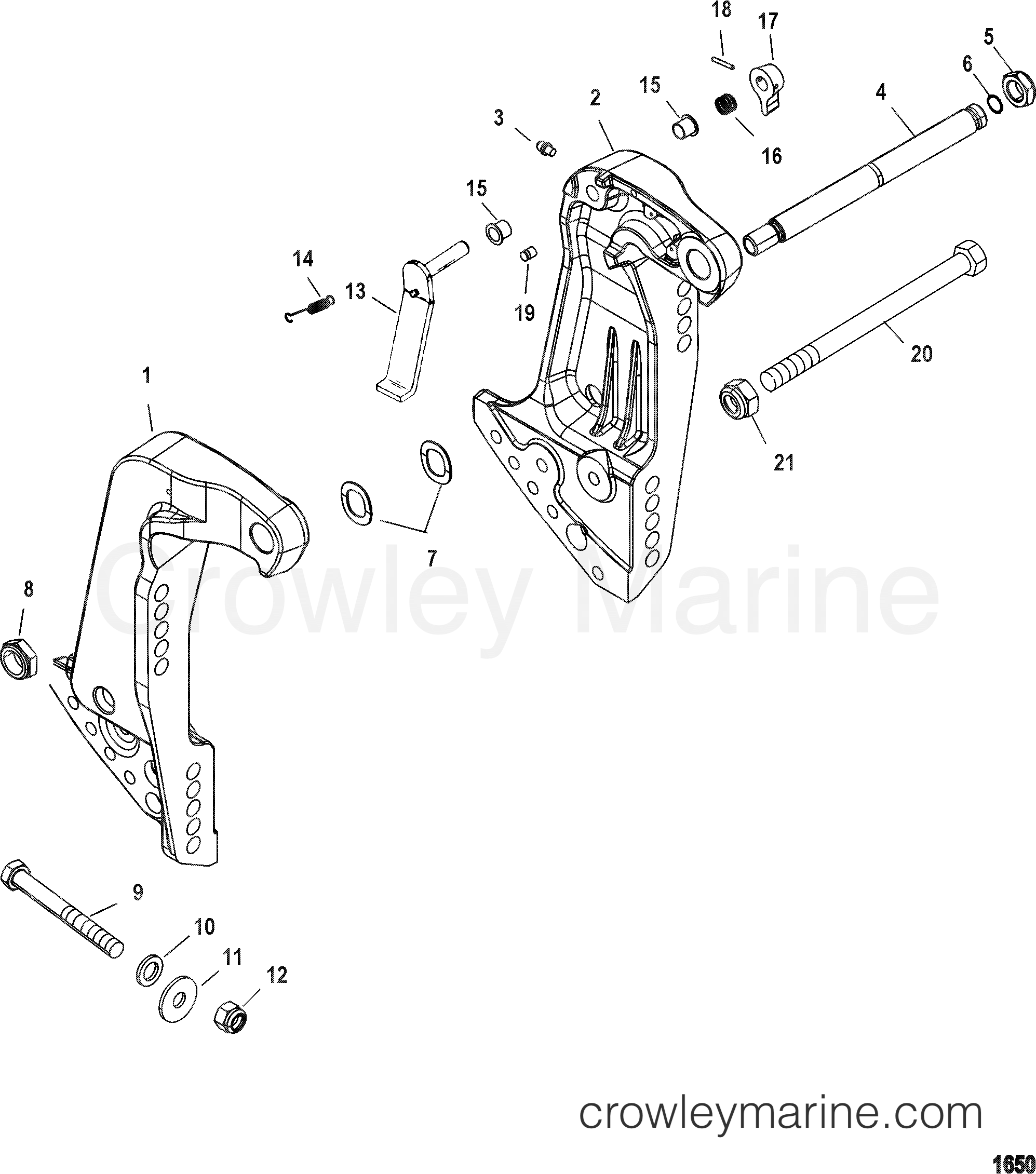 Serial Range Outboard 225 PRO XS (3.0L DFI) - 1B752547 & Up - TRANSOM BRACKETS