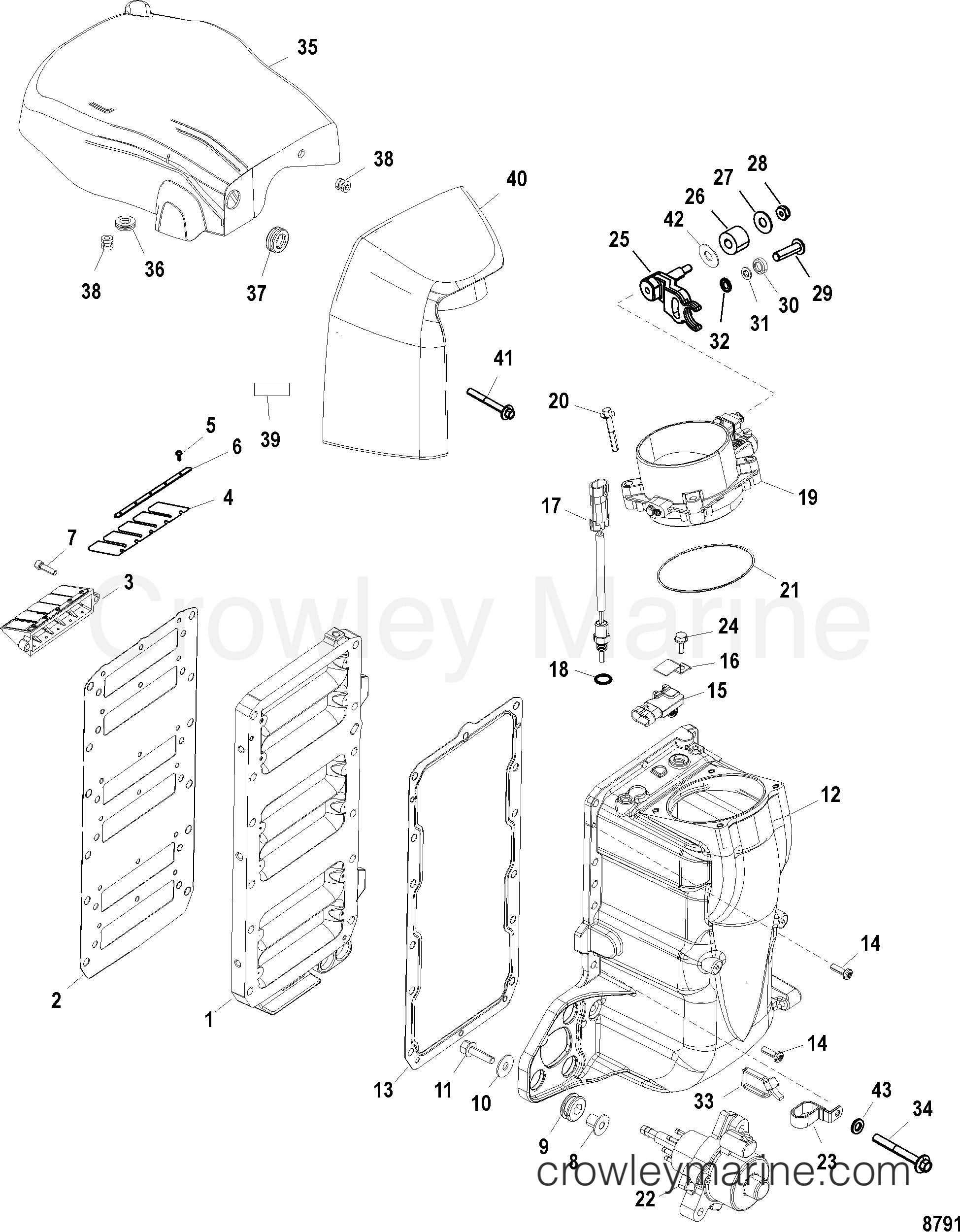 2005 Outboard 225DFI [L PROXS] - 1225P73DD - AIR HANDLER