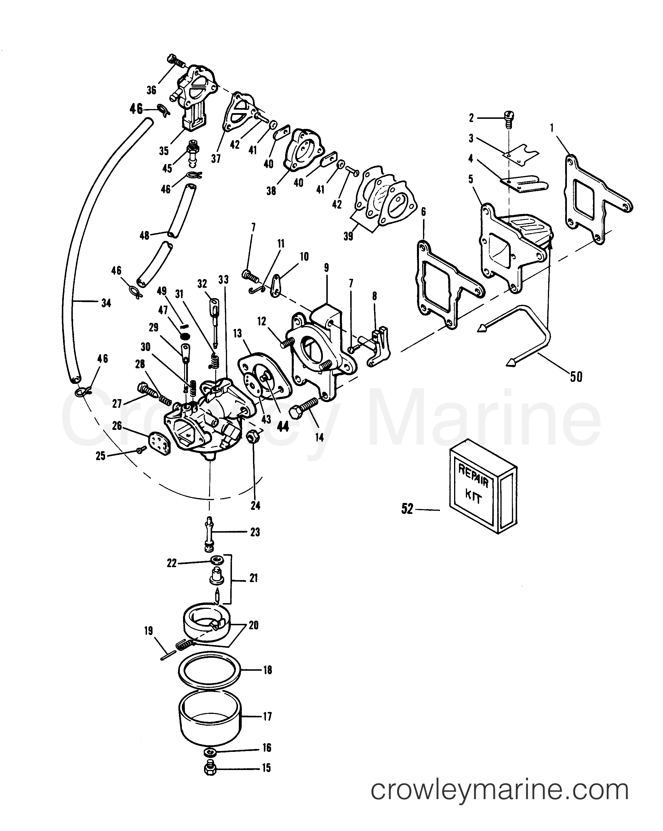 1980 Outboard 7.5 - H0077H80B - FUEL SYSTEM