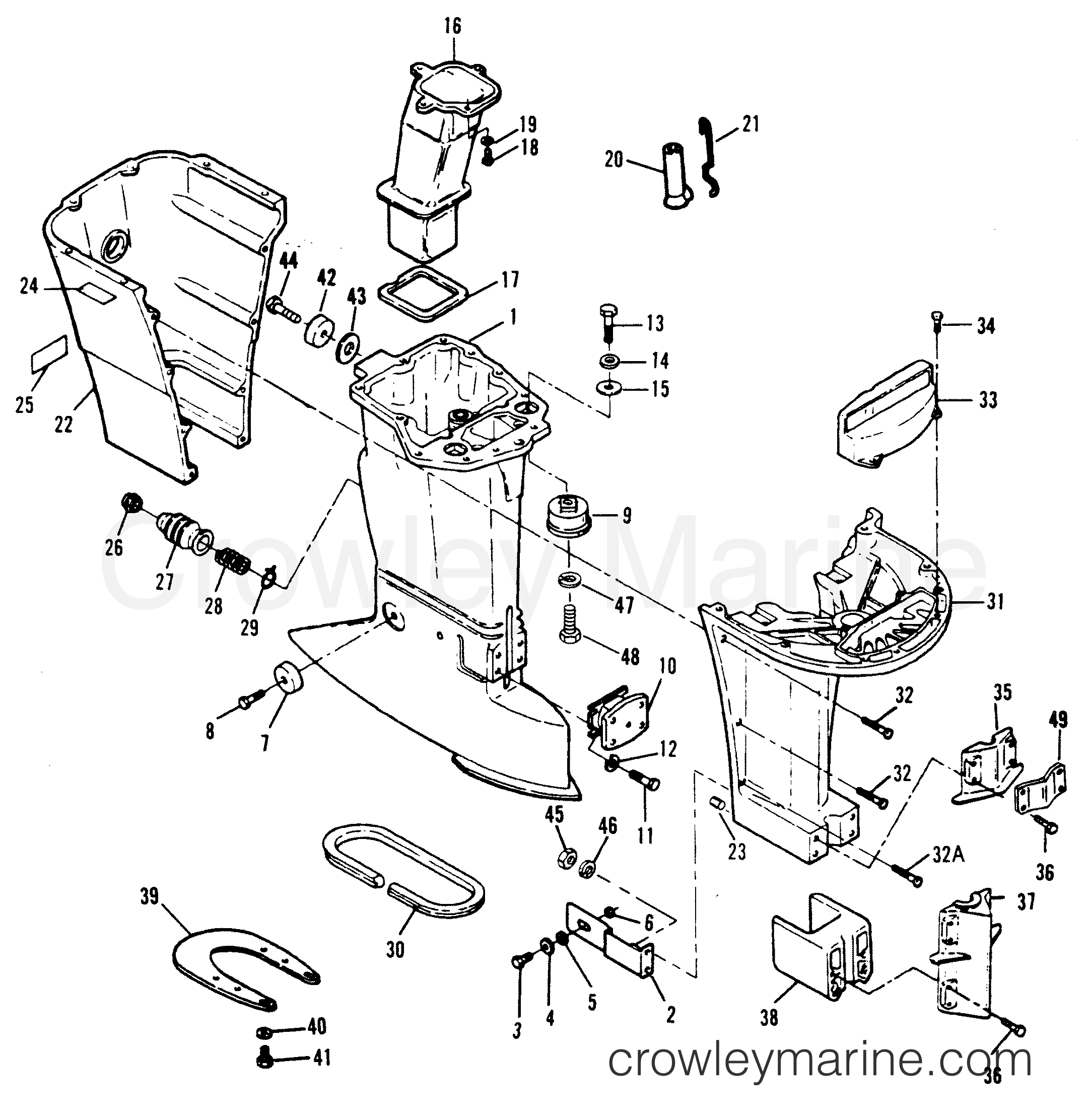 1990 Outboard 150 - H1508A90A [A] - DRIVESHAFT HOUSING