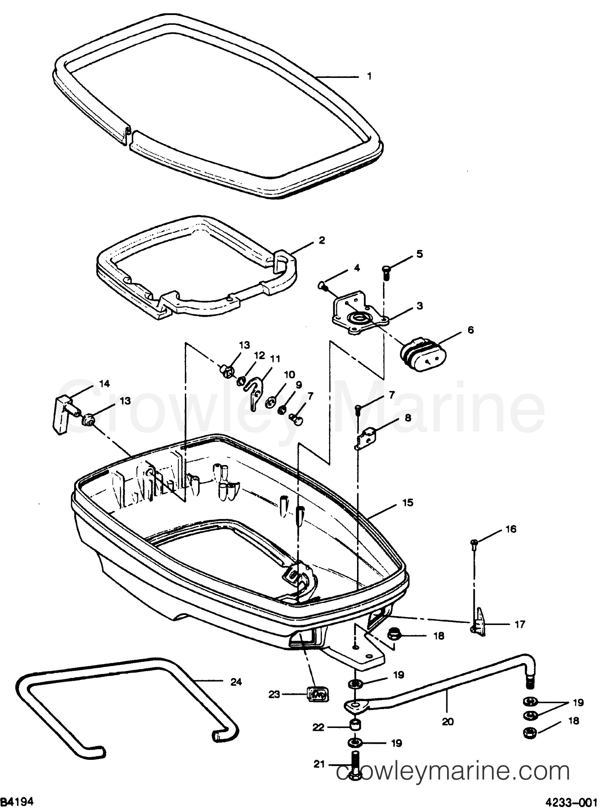 1988 Outboard 50 - 507D8C [Force] - SUPPORT PLATE