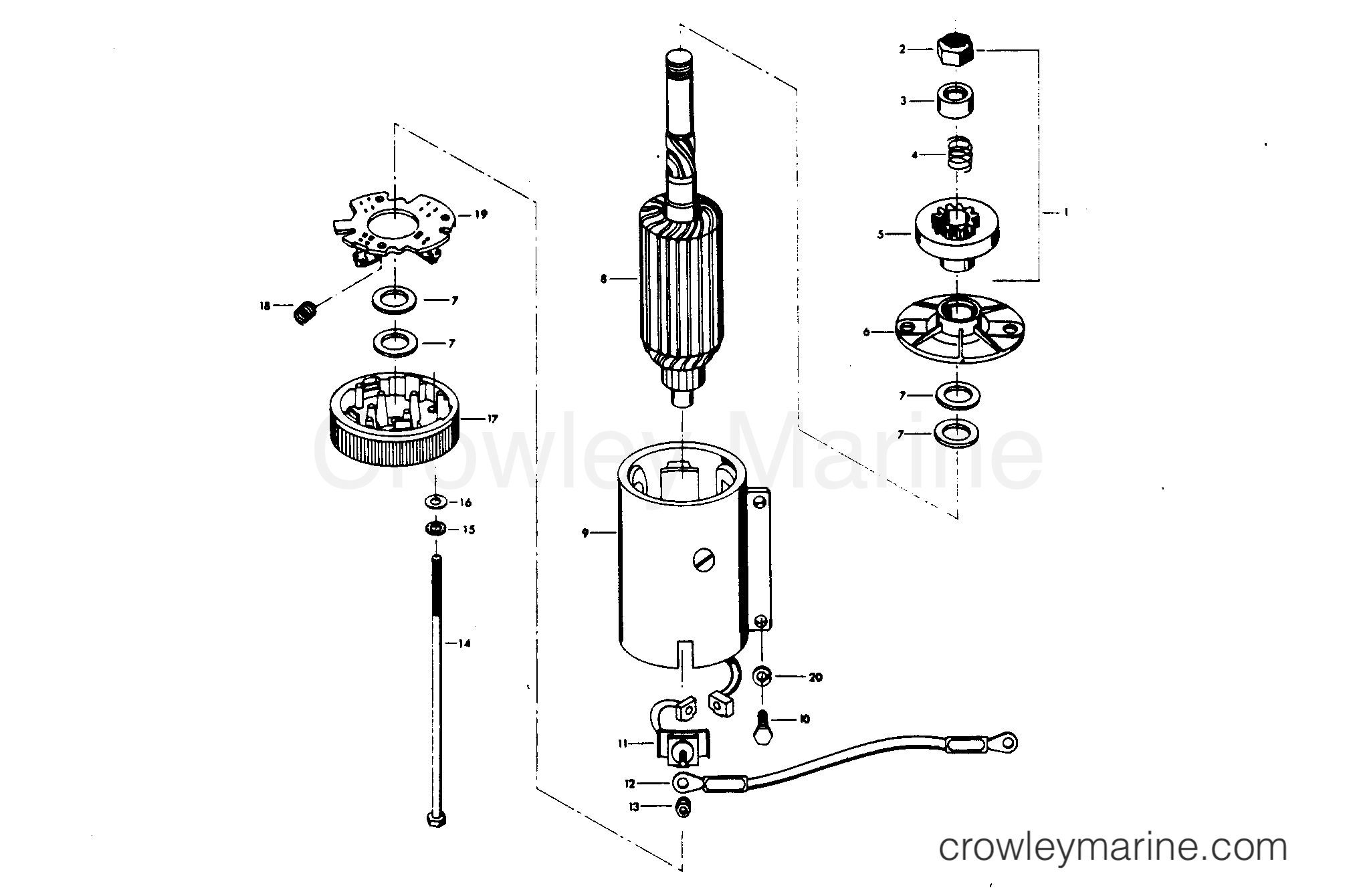1978 Outboard 55 - 558B8K - STARTER