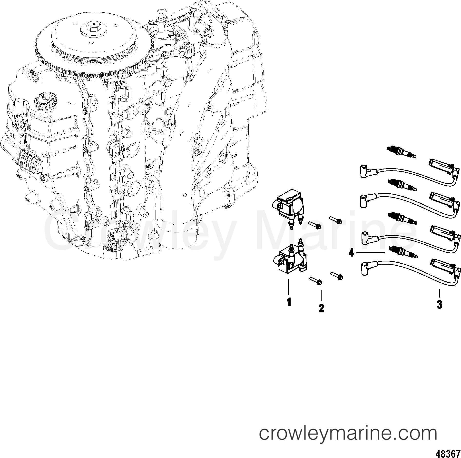 Serial Range Outboard 150 (4-Stroke) - 1B905505 & Up - IGNITION