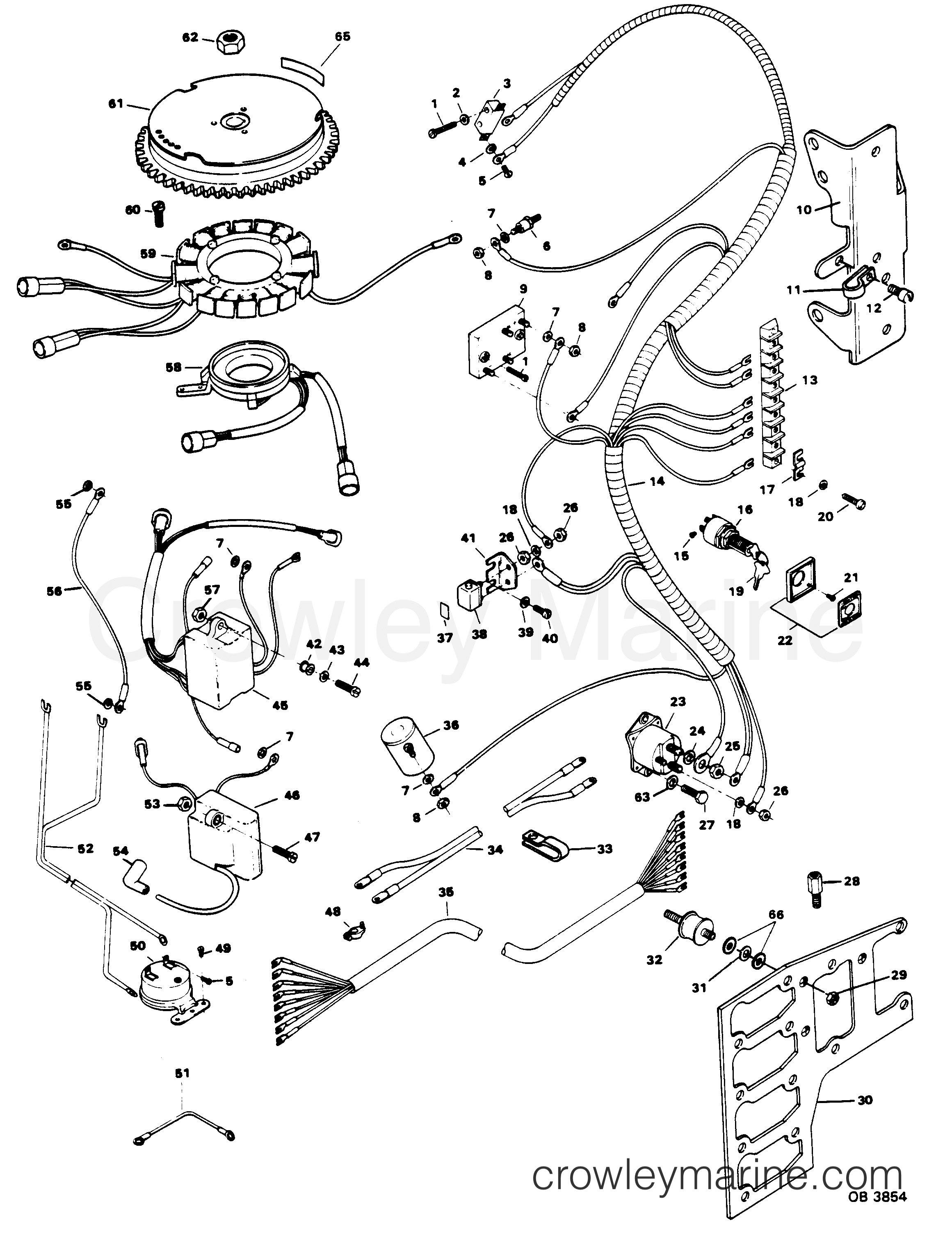 1983 Outboard 115 - 1158B3F - ELECTRICAL COMPONENTS