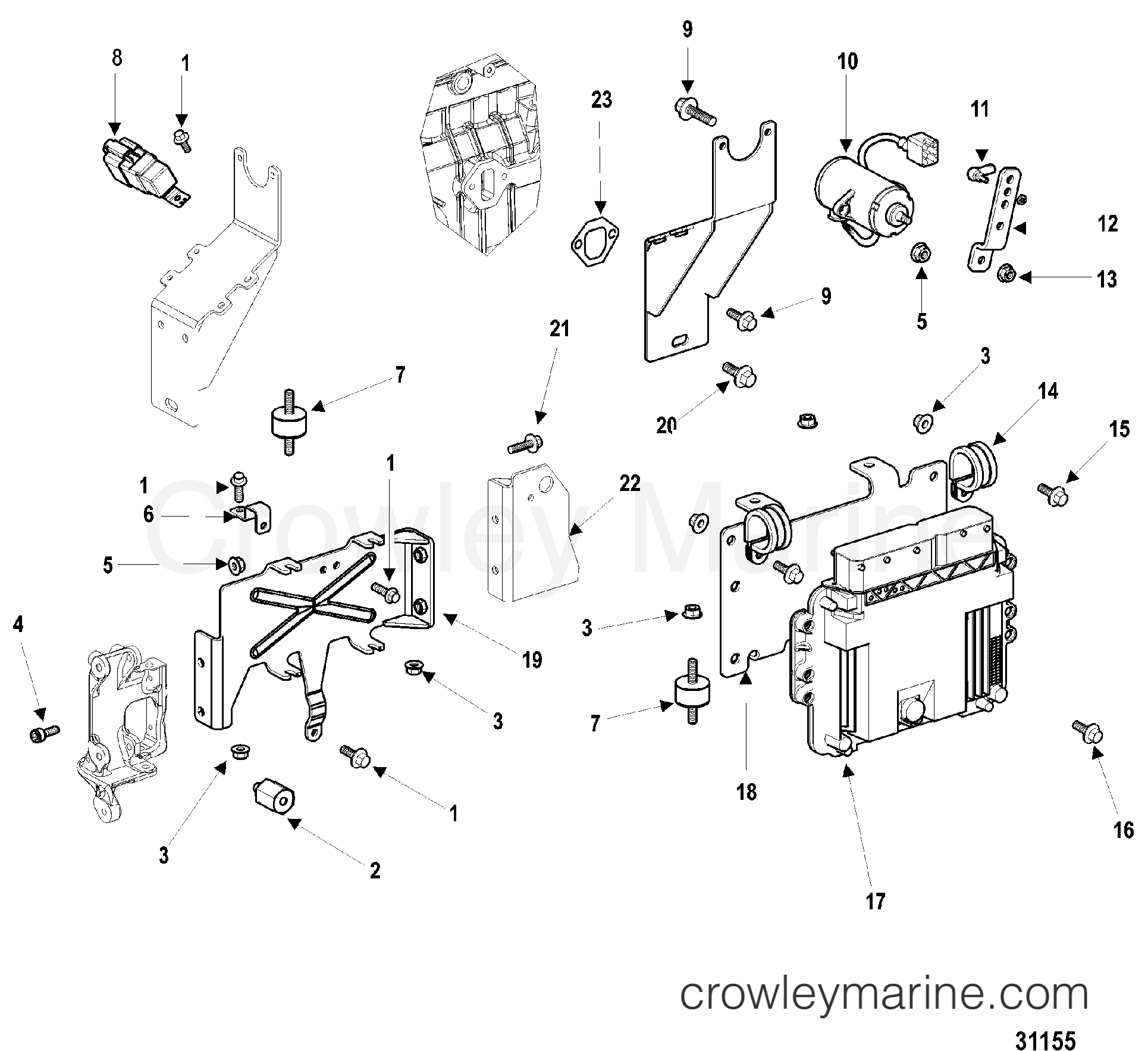 2012 Inboard Engine 2.8L QSD [EI 220] - 30280131D - ECM