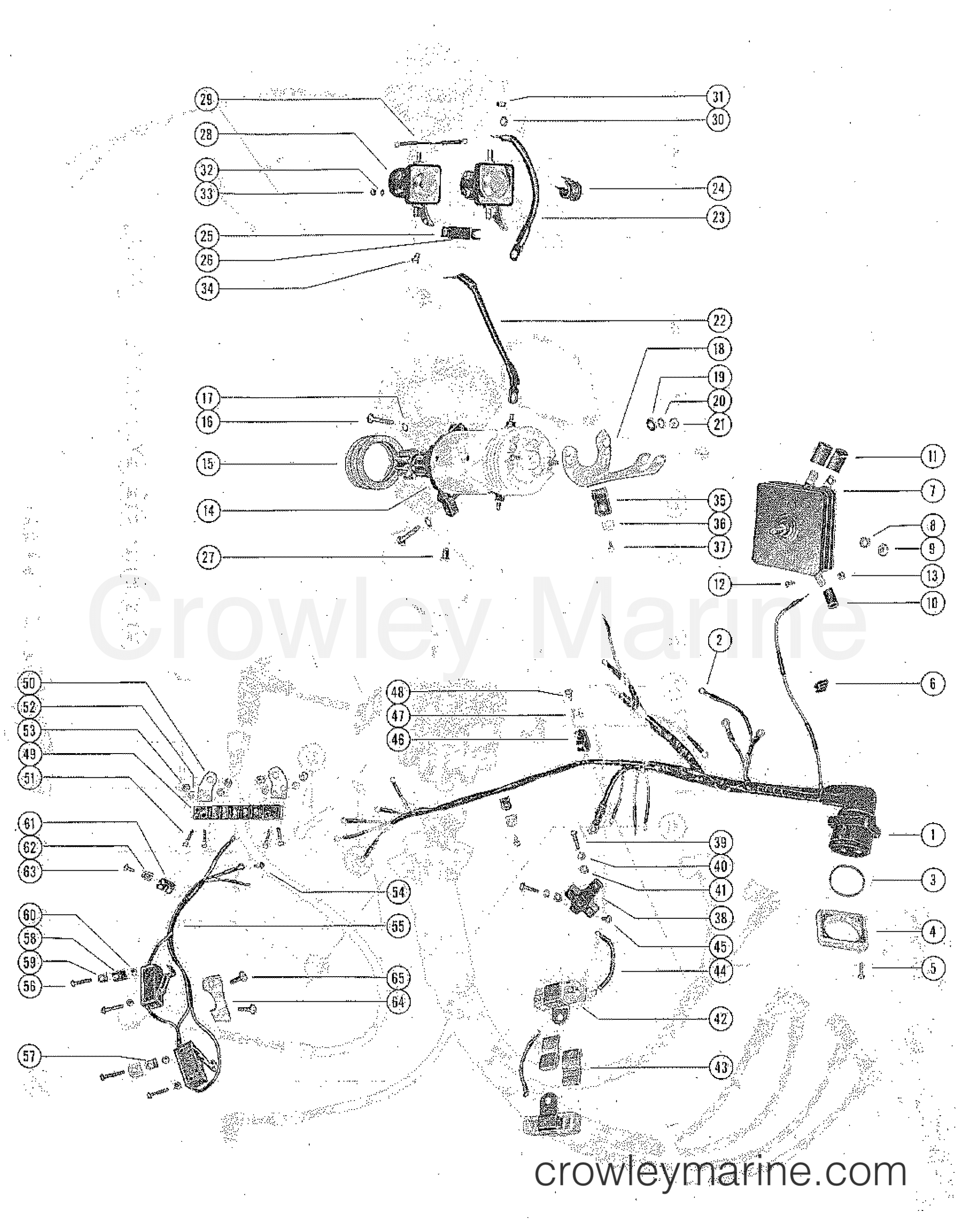 Serial Range Mercury Outboard 600 (6 CYL.) - 1303411 THRU 1542744 - STARTER