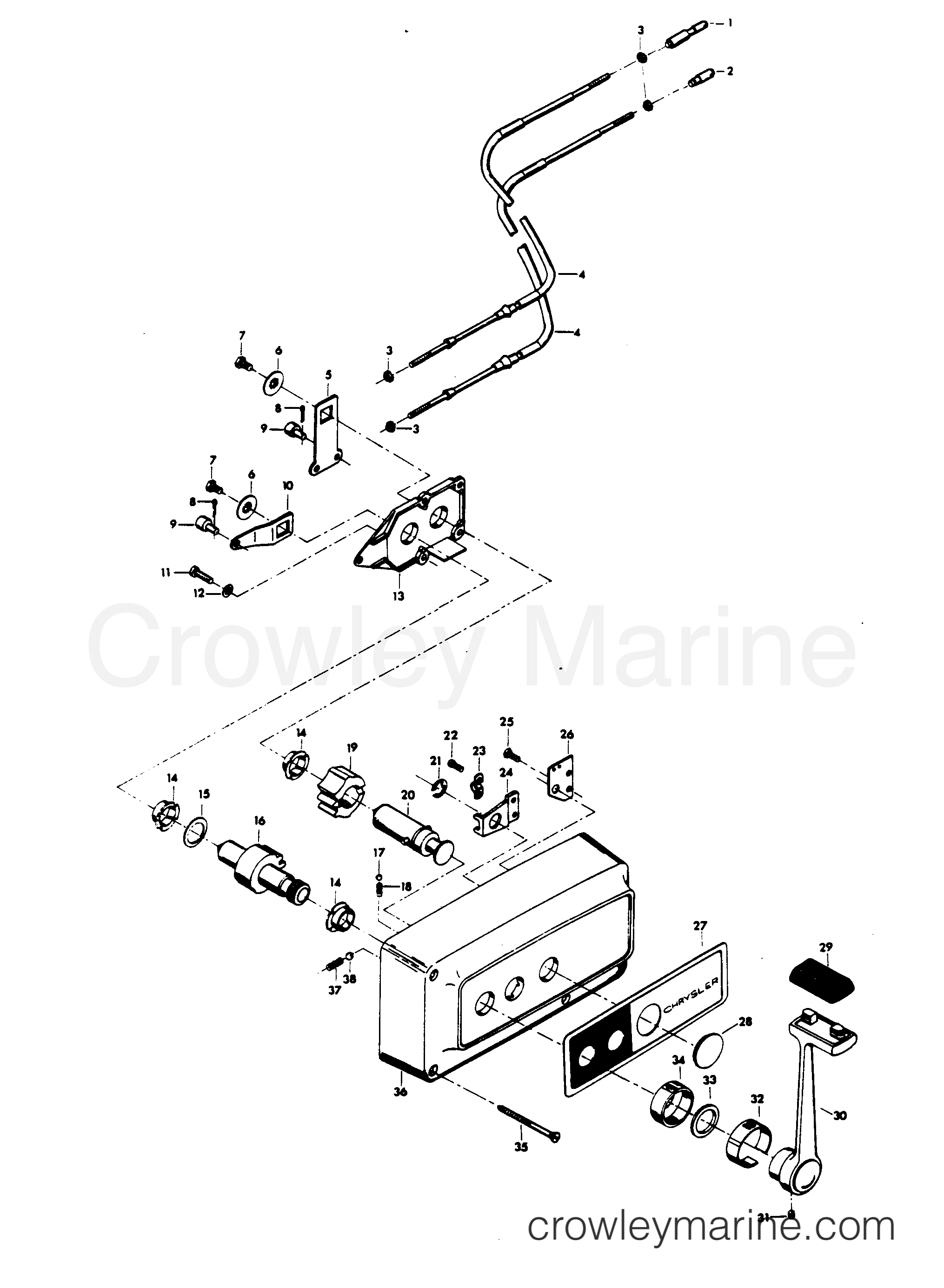1977 Outboard 55 - 558BJ - REMOTE CONTROL