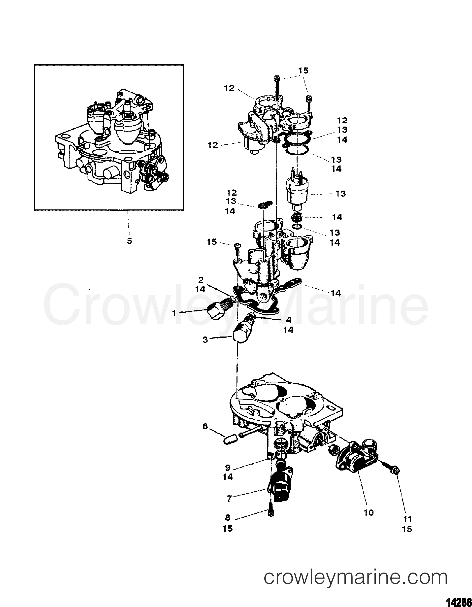 THROTTLE BODY - 1996 Inboard Engine 7.4L [EFI] 374N499JS | Crowley Marine