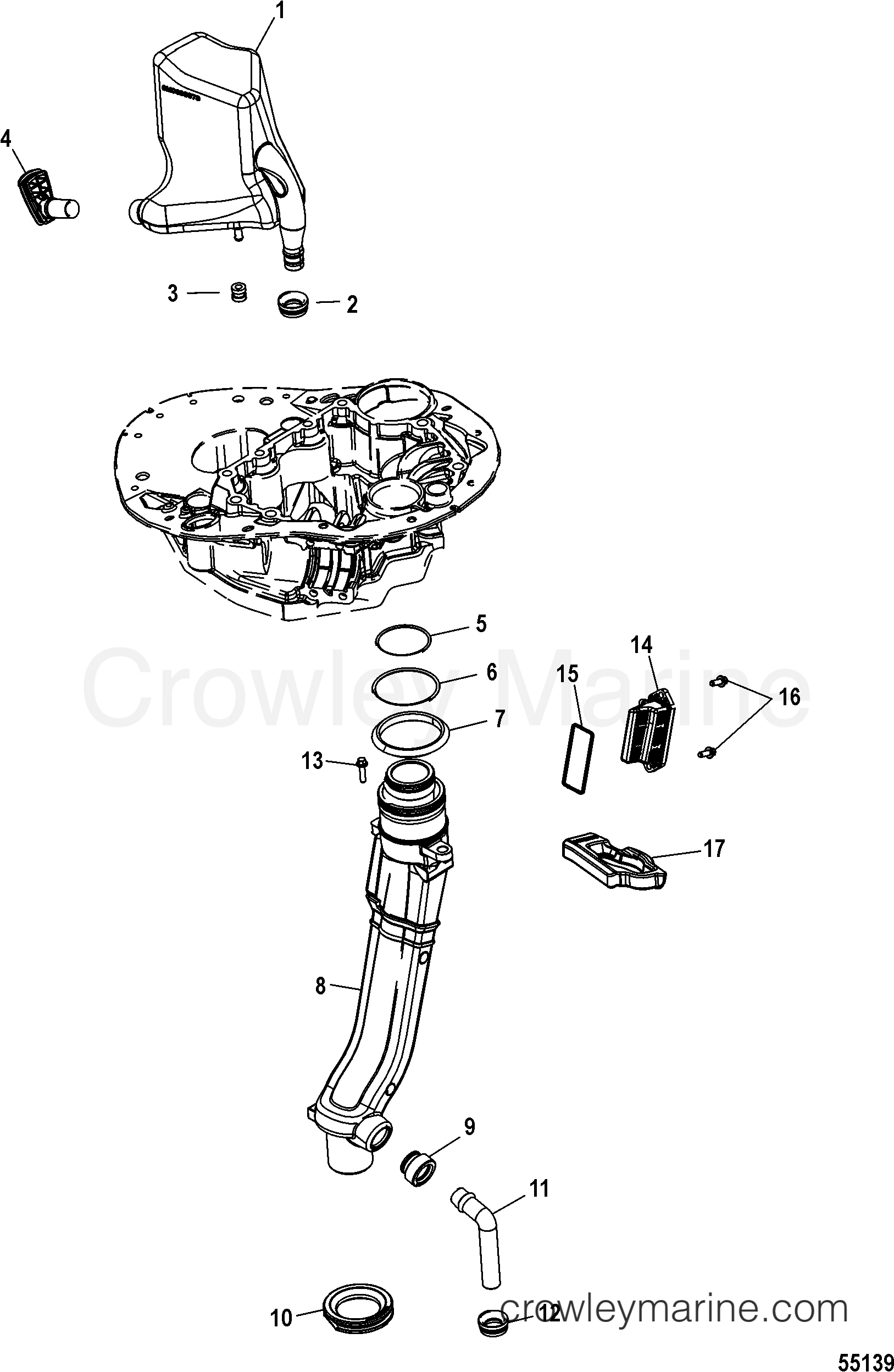 Serial Range Outboard 90 EFI (4-STROKE) - 2B080987 & Up - EXHAUST