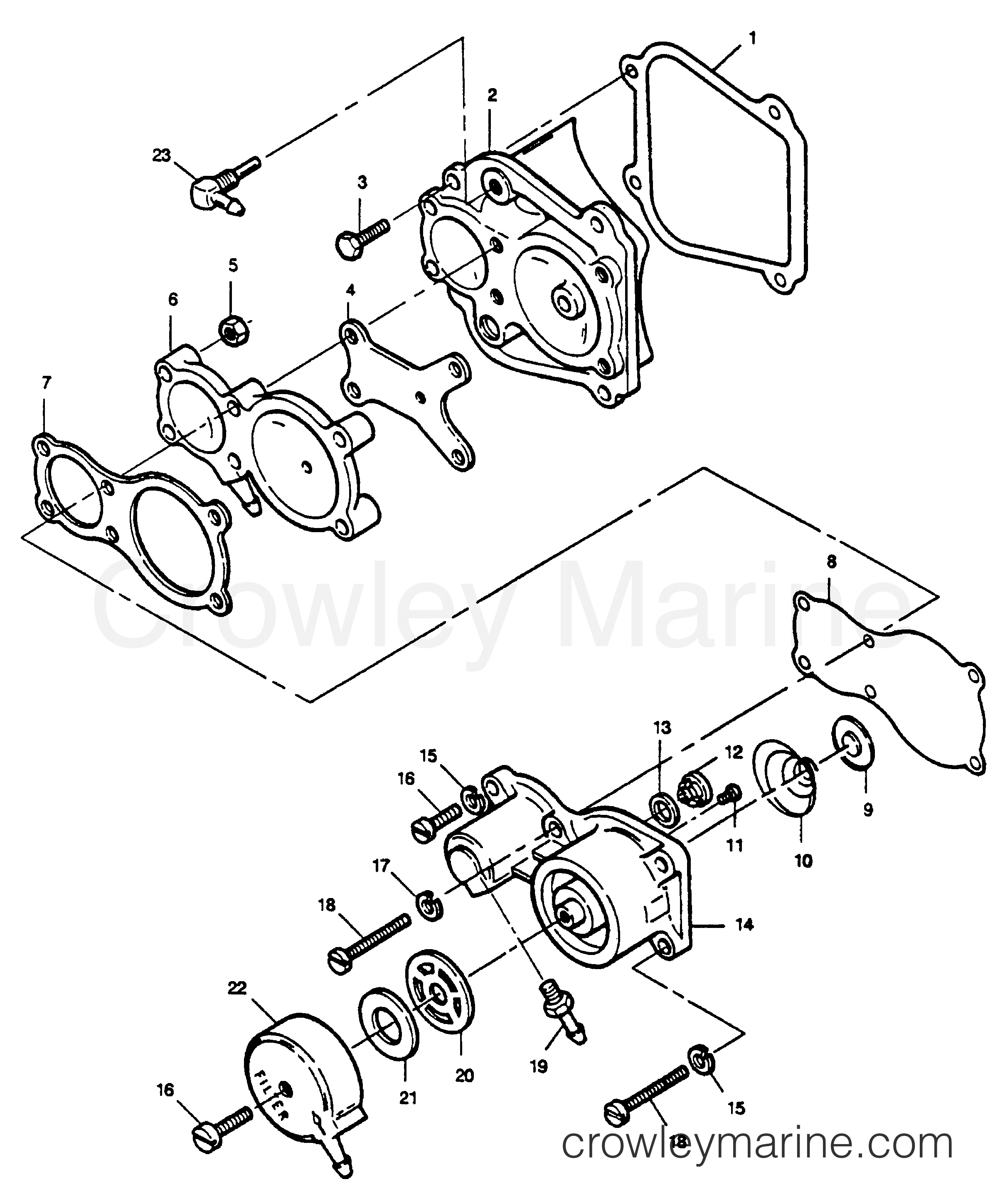 1989 Outboard 125 - H1251F89E [E] - FUEL PUMP