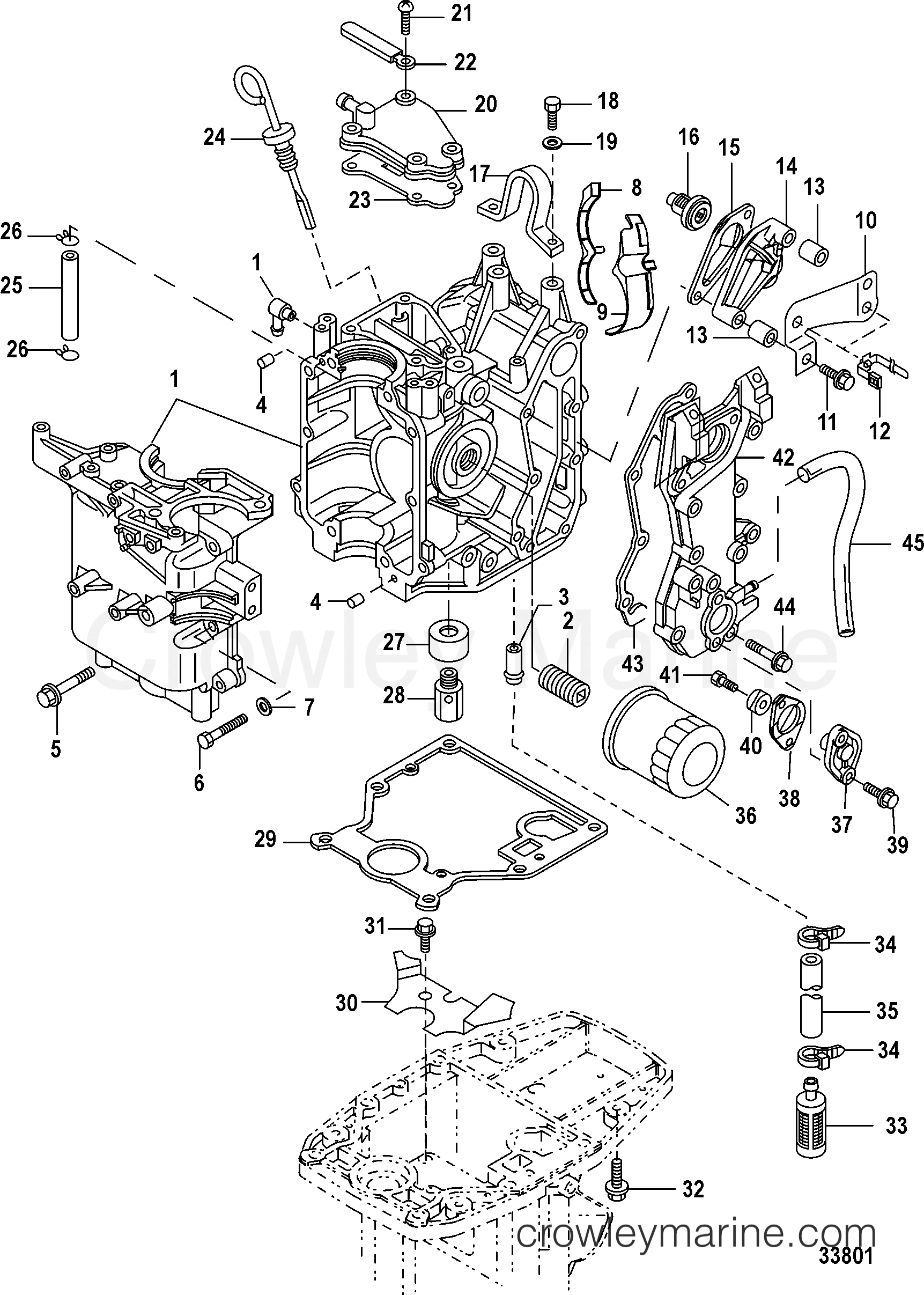 2008 Outboard 20 [E 4] - 7F20302ZK - CYLINDER BLOCK