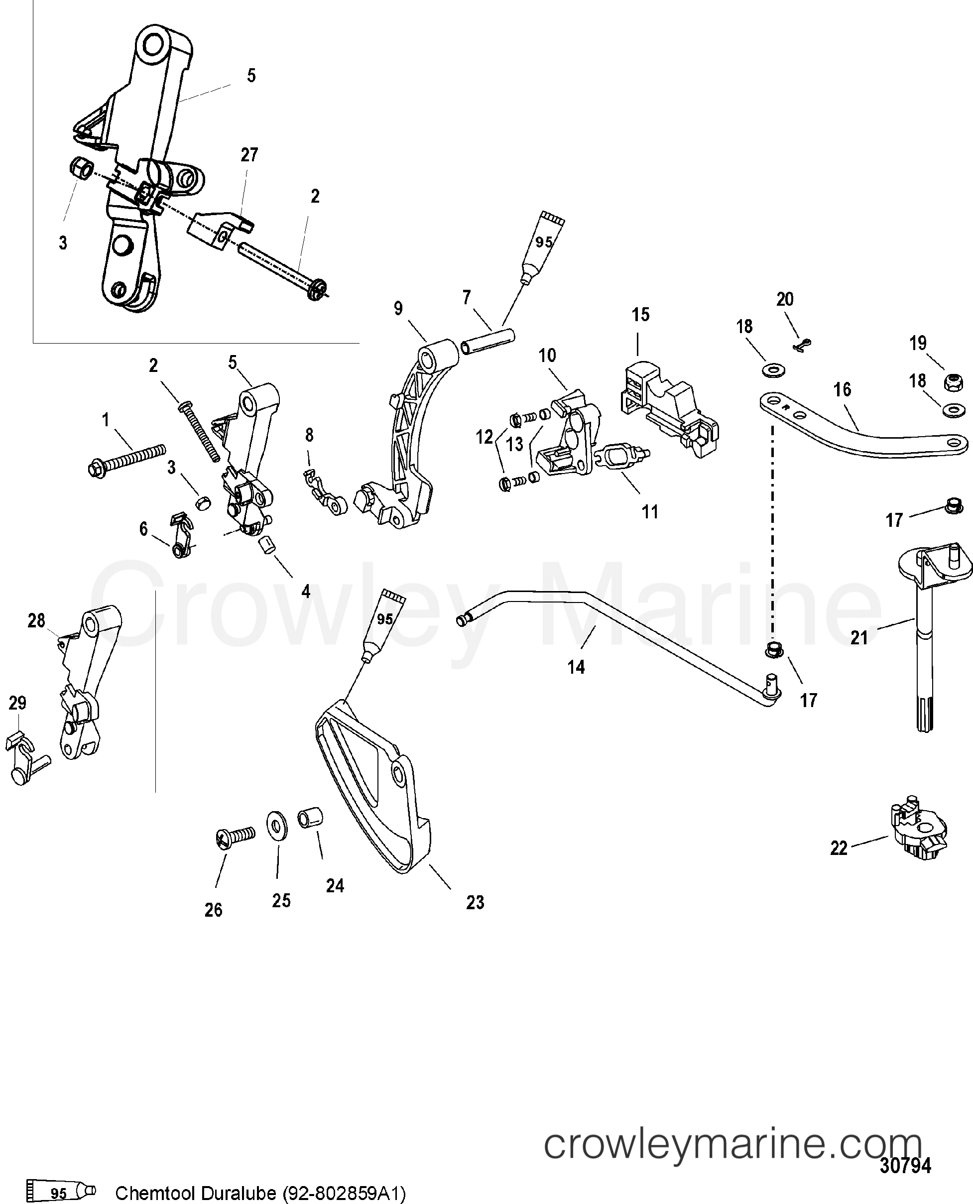 2002 Outboard 50 [ELPT 4] - 7F51412LD - LINKAGE(REMOTE)